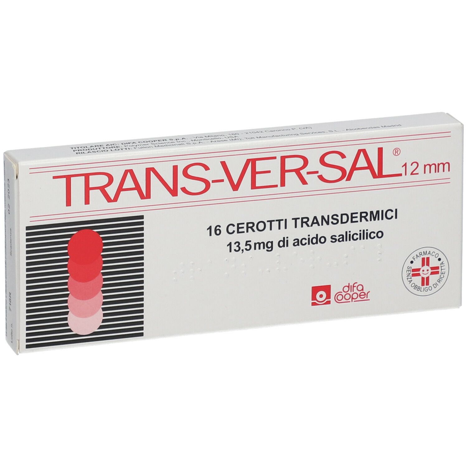 TRANS-VER-SAL® 16 Cerotti Transdermici 13,5 mg 12 mm