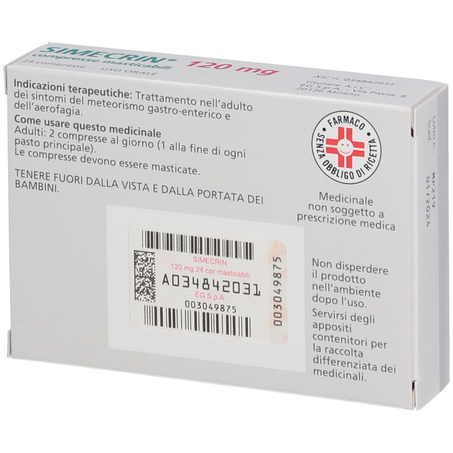 SIMECRIN® 120 mg Compresse Masticabili