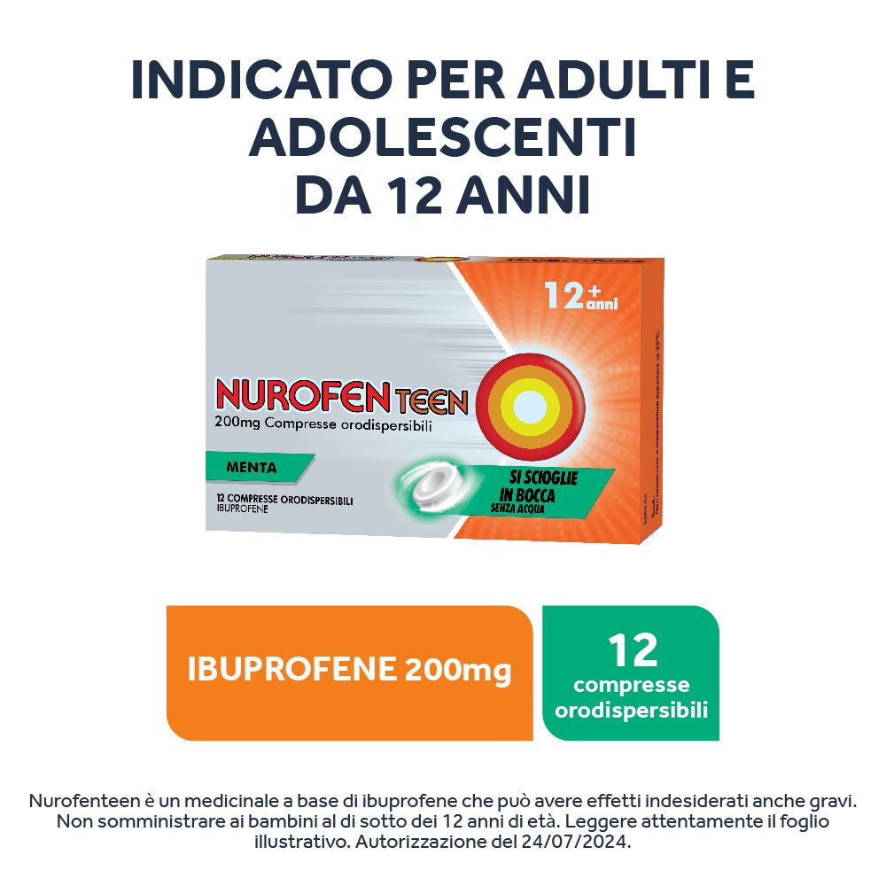 NUROFENTEEN 200 mg compresse orodispersibili menta