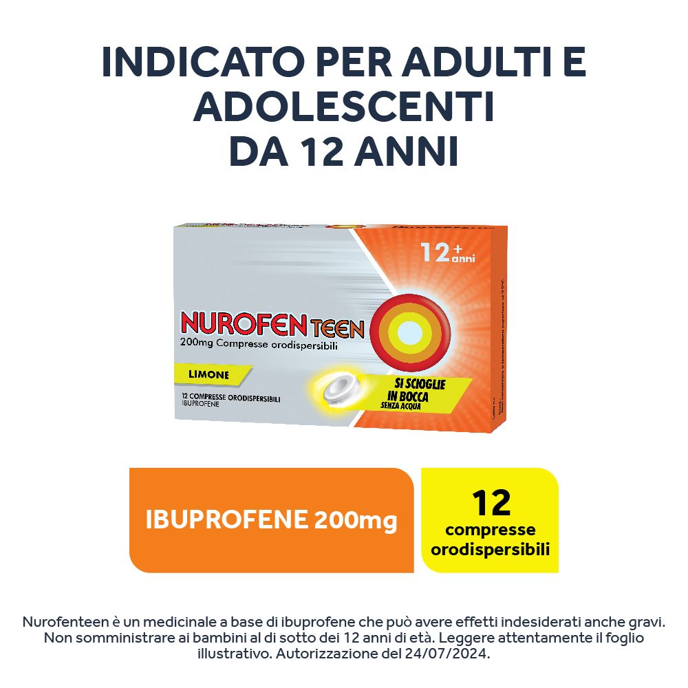 Nurofenteen® 200 mg Compresse Orodispersibili Limone