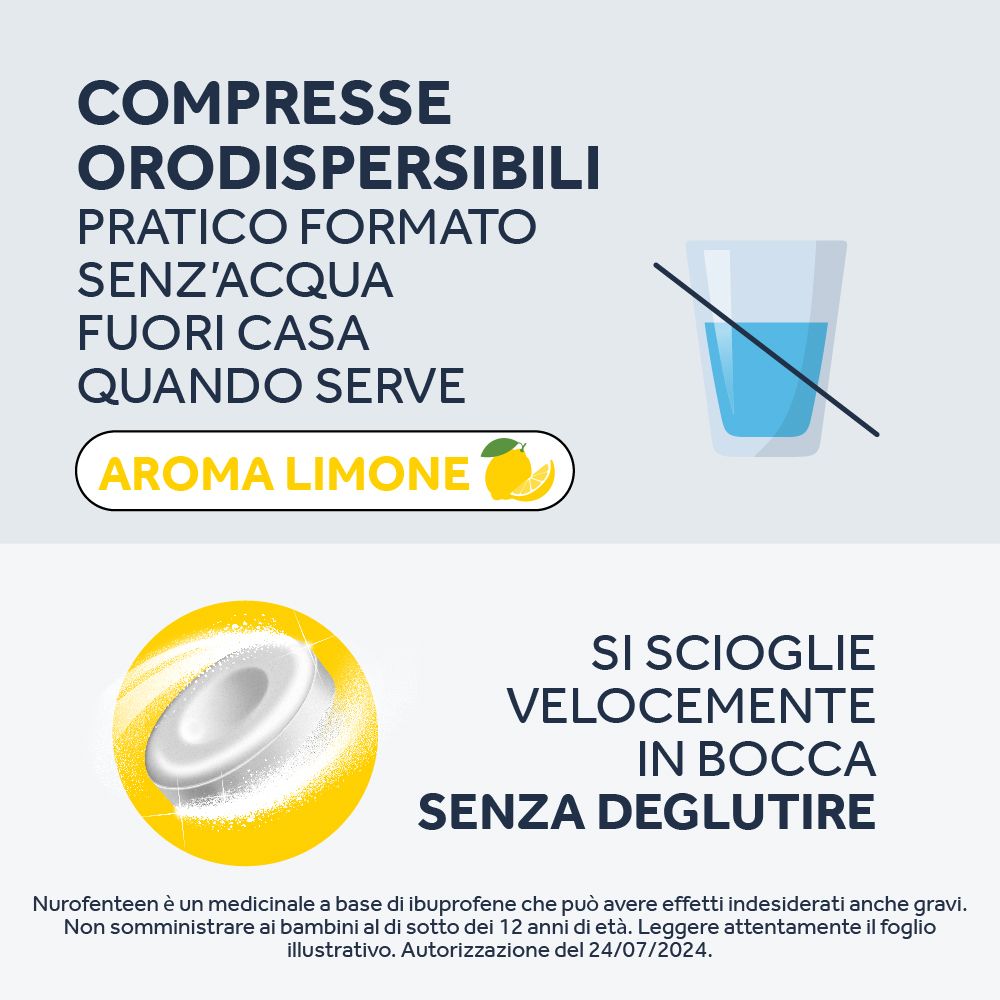 Nurofenteen® 200 mg Compresse Orodispersibili Limone