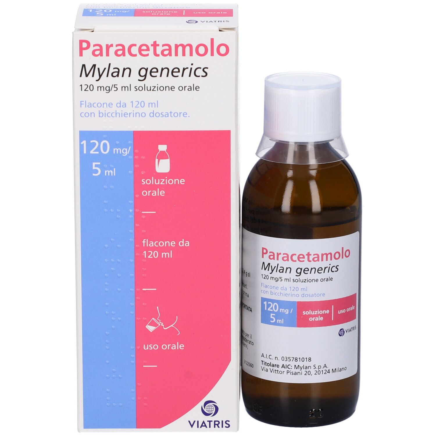 Paracetamolo Mylan Generics 120 mg/5 ml