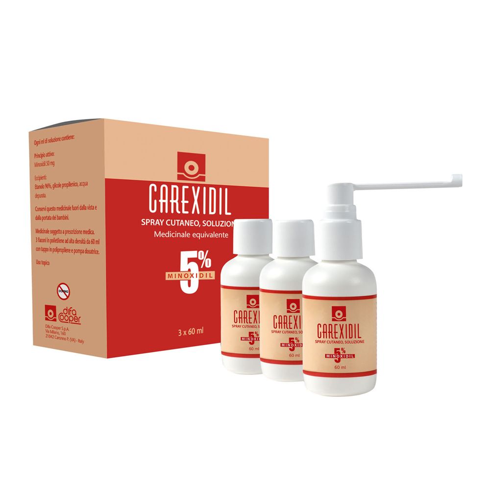 CAREXIDIL 5% Spray Cutaneo, Soluzione