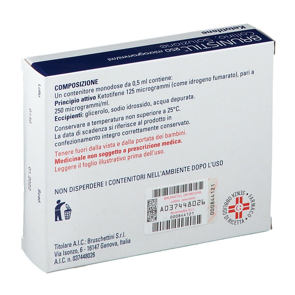 Brunistill® 250 microgrammi/ml Collirio, soluzione 20x0,5 ml