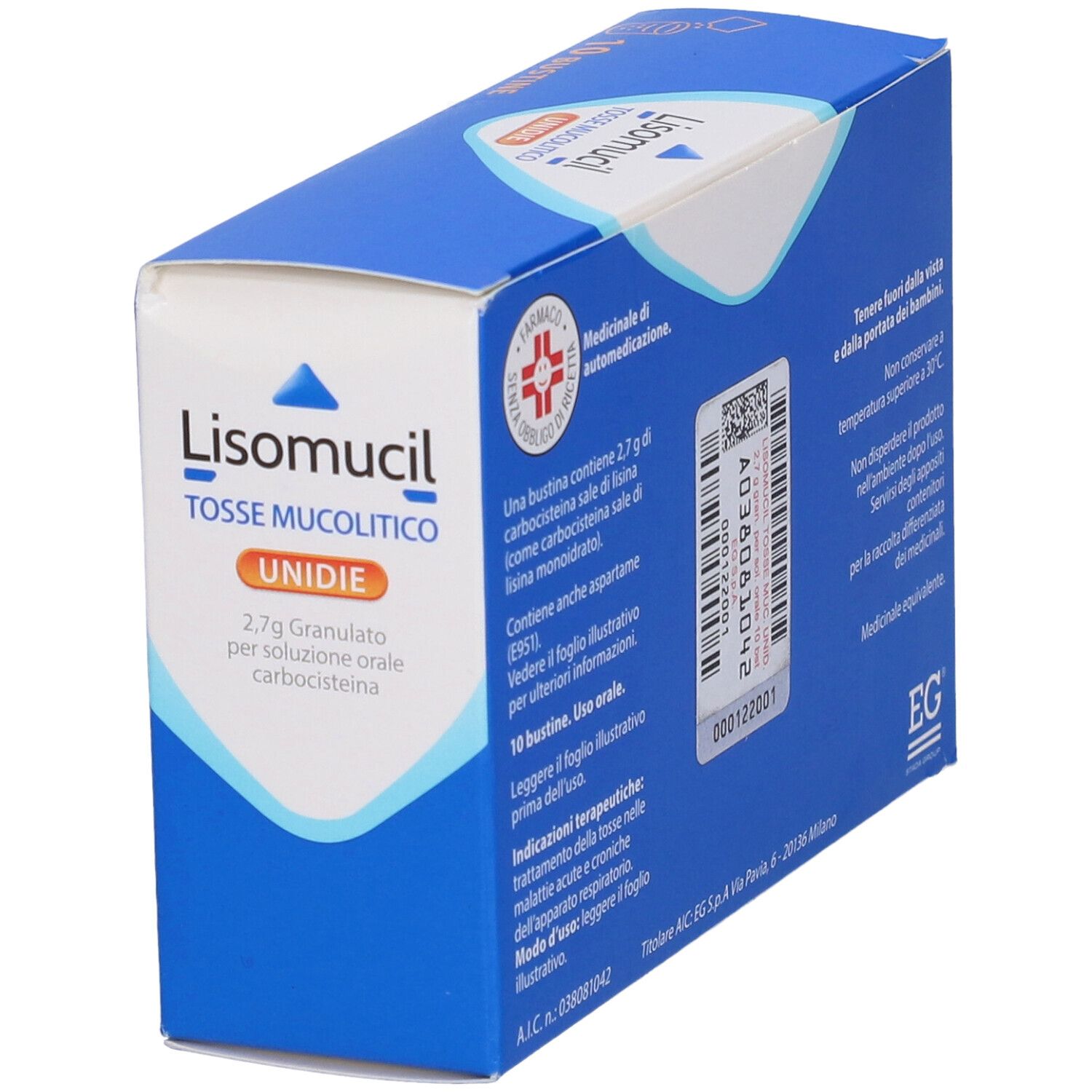 Lisomucil Tosse Mucolitico Unidie 2,7 g granulato per soluzione orale