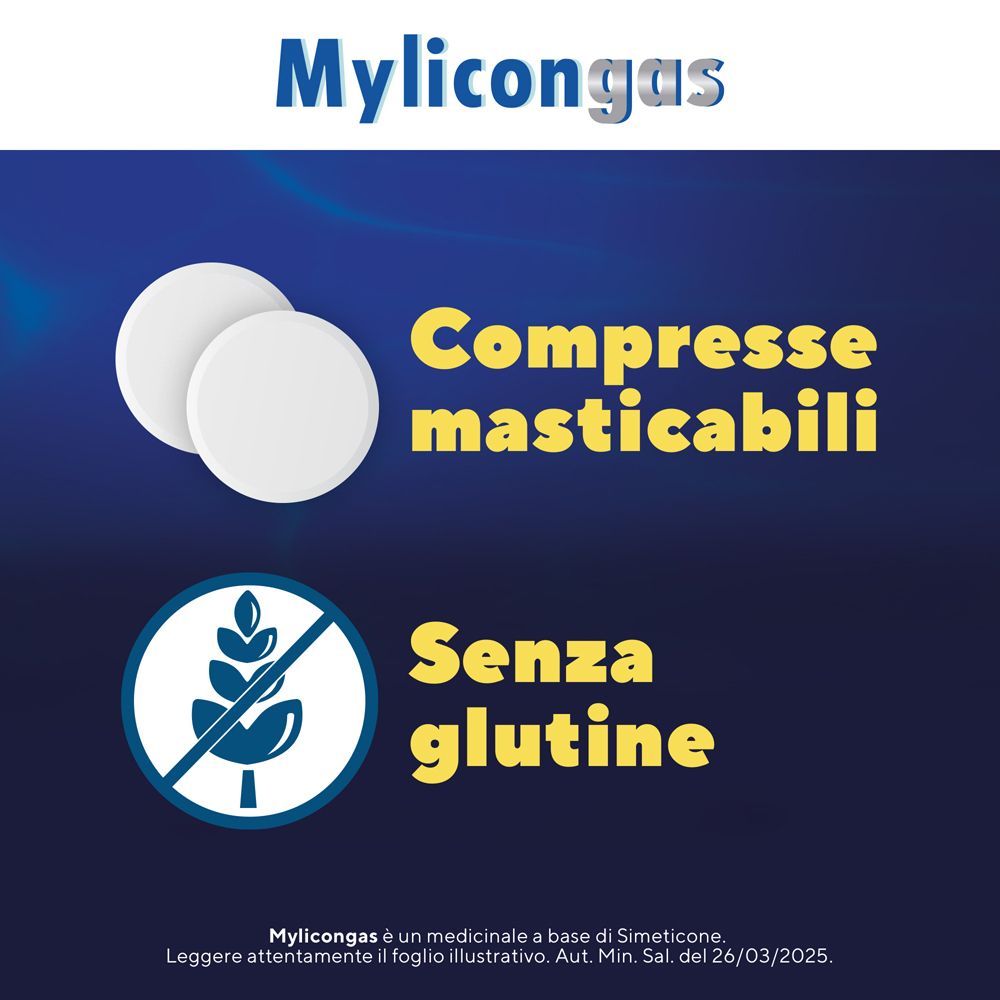 Mylicongas Aerofagia 40mg per Flatulenza Meteorismo Gonfiore addominale