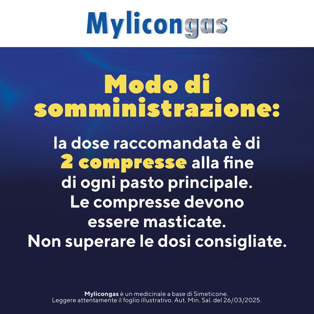 Mylicongas Aerofagia 40mg per Flatulenza Meteorismo Gonfiore addominale