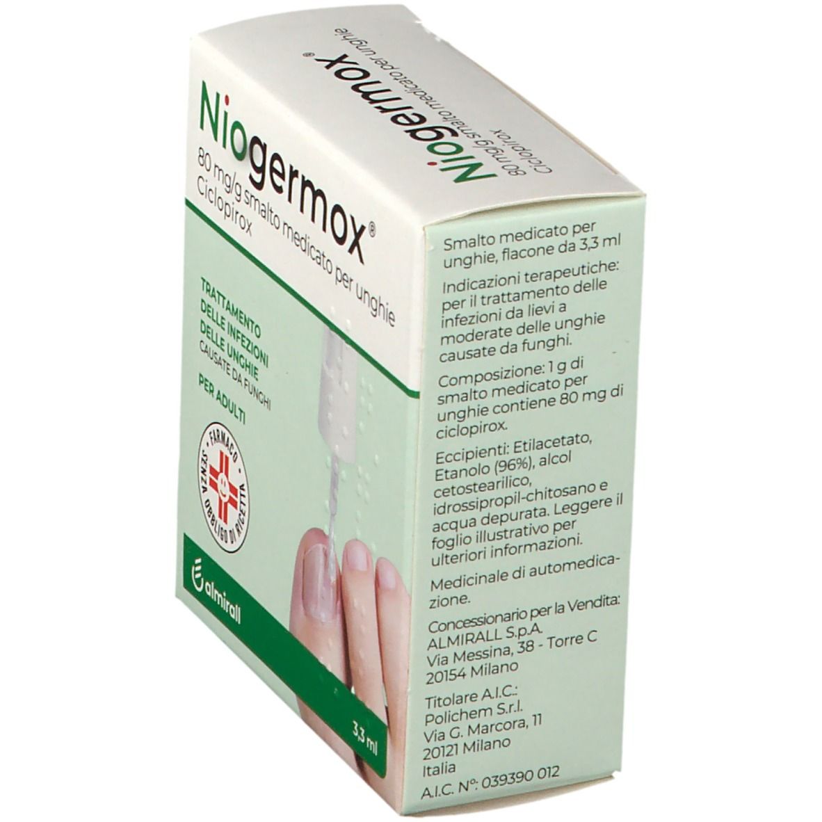 Niogermox® 80 mg/g smalto medicato per unghie 3,3 ml
