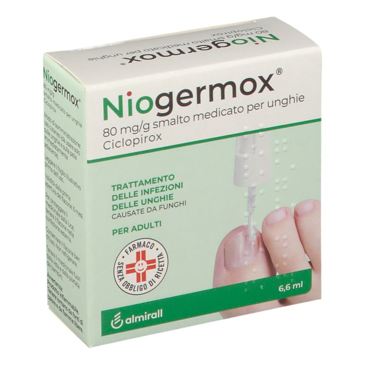 Niogermox® 80 mg/g smalto medicato per unghie 6,6 ml