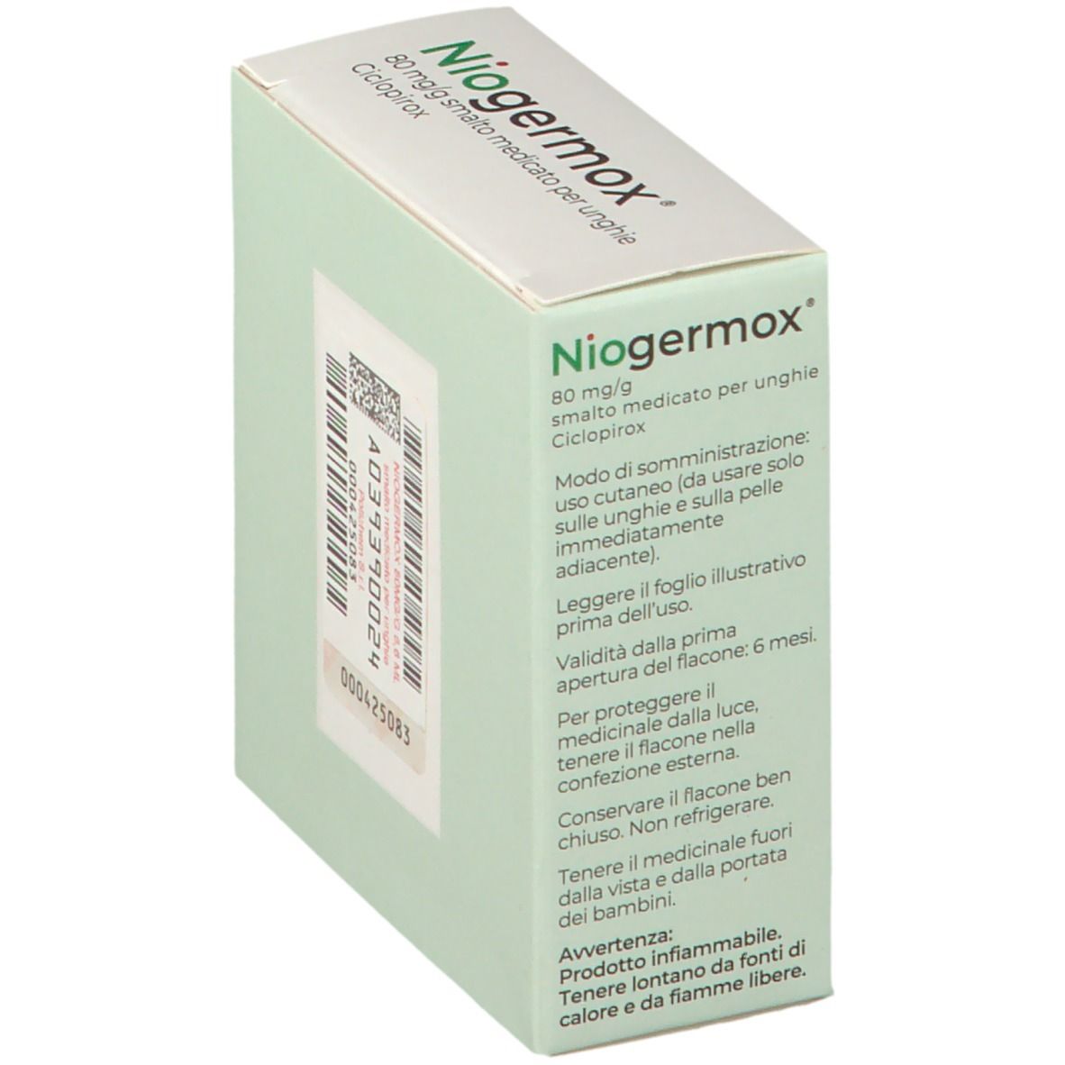 Niogermox® 80 mg/g smalto medicato per unghie 6,6 ml