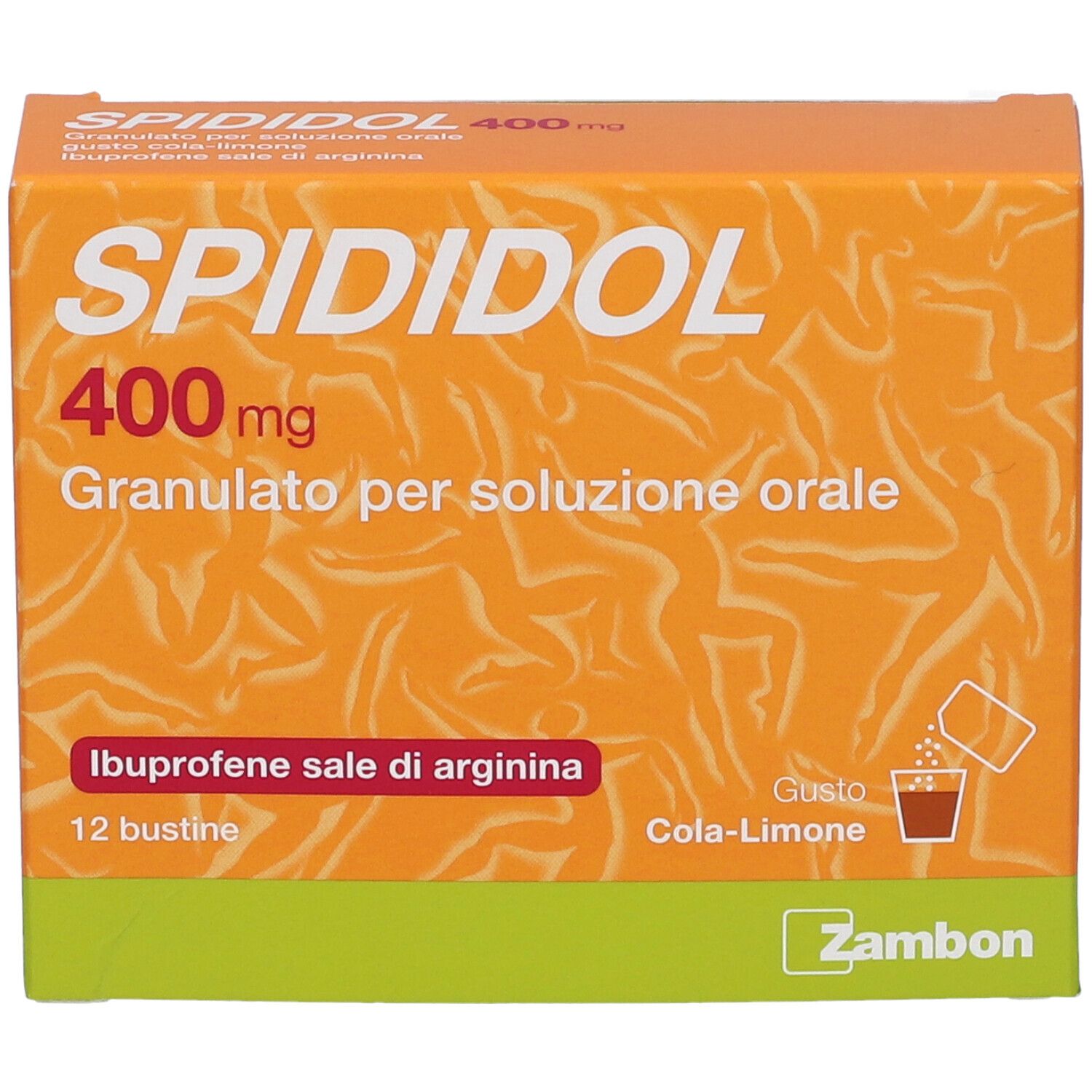 SPIDIDOL 400 mg granulato per soluzione orale gusto cola-limone