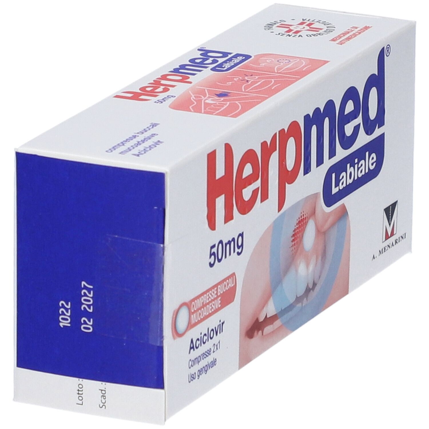 Herpmed Labiale Compresse Buccali Mucoadesive Aciclovir 50mg