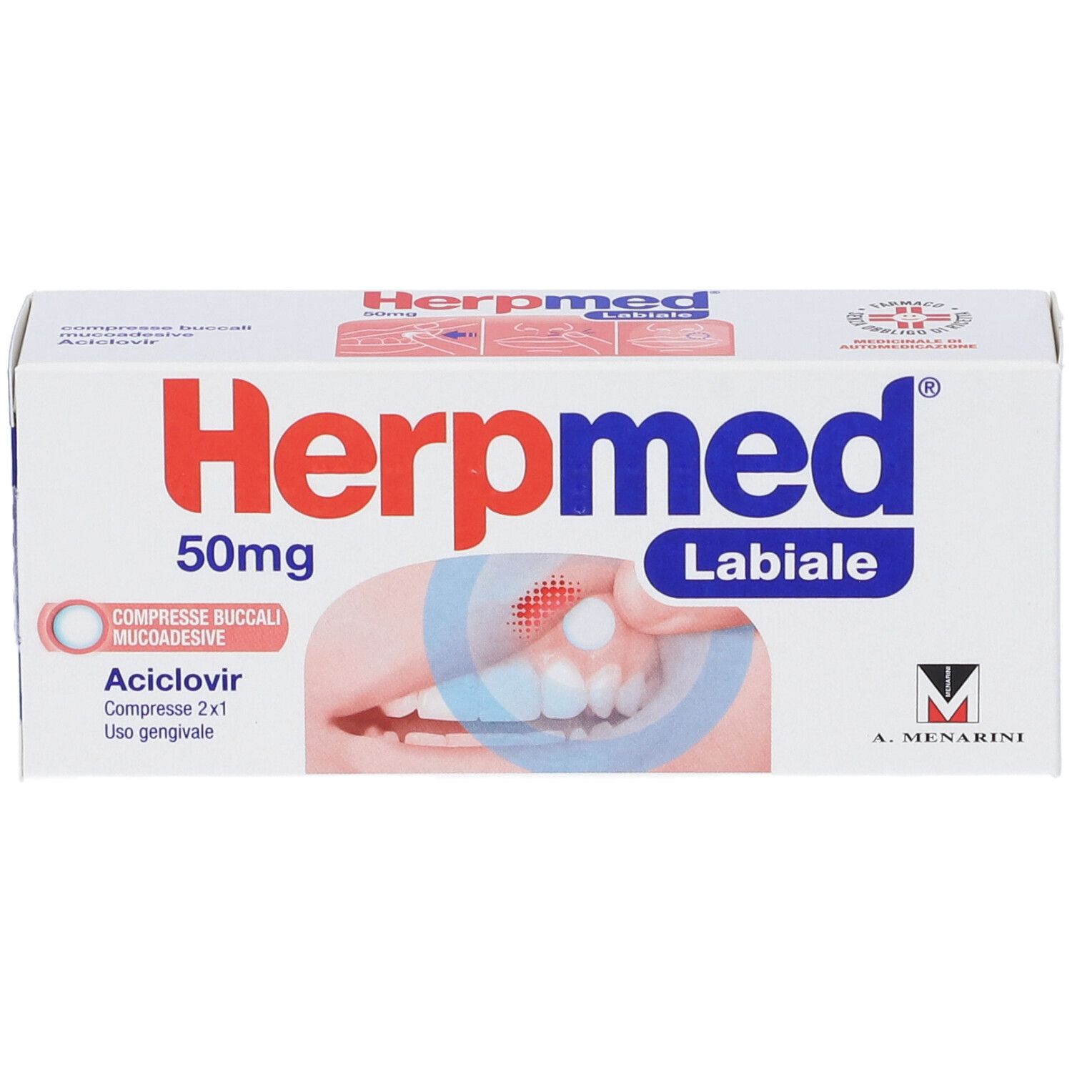 Herpmed Labiale Compresse Buccali Mucoadesive Aciclovir 50mg