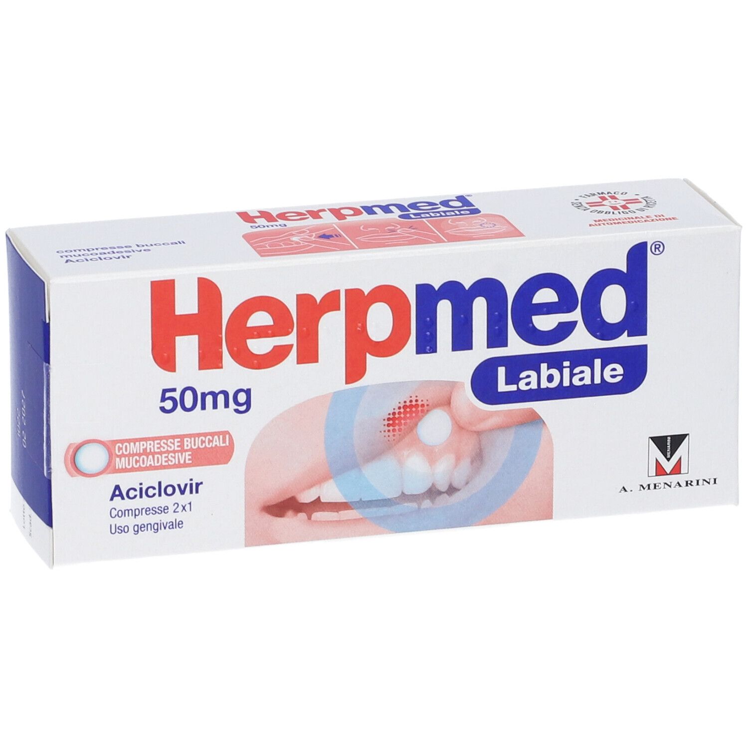 Herpmed Labiale Compresse Buccali Mucoadesive Aciclovir 50mg