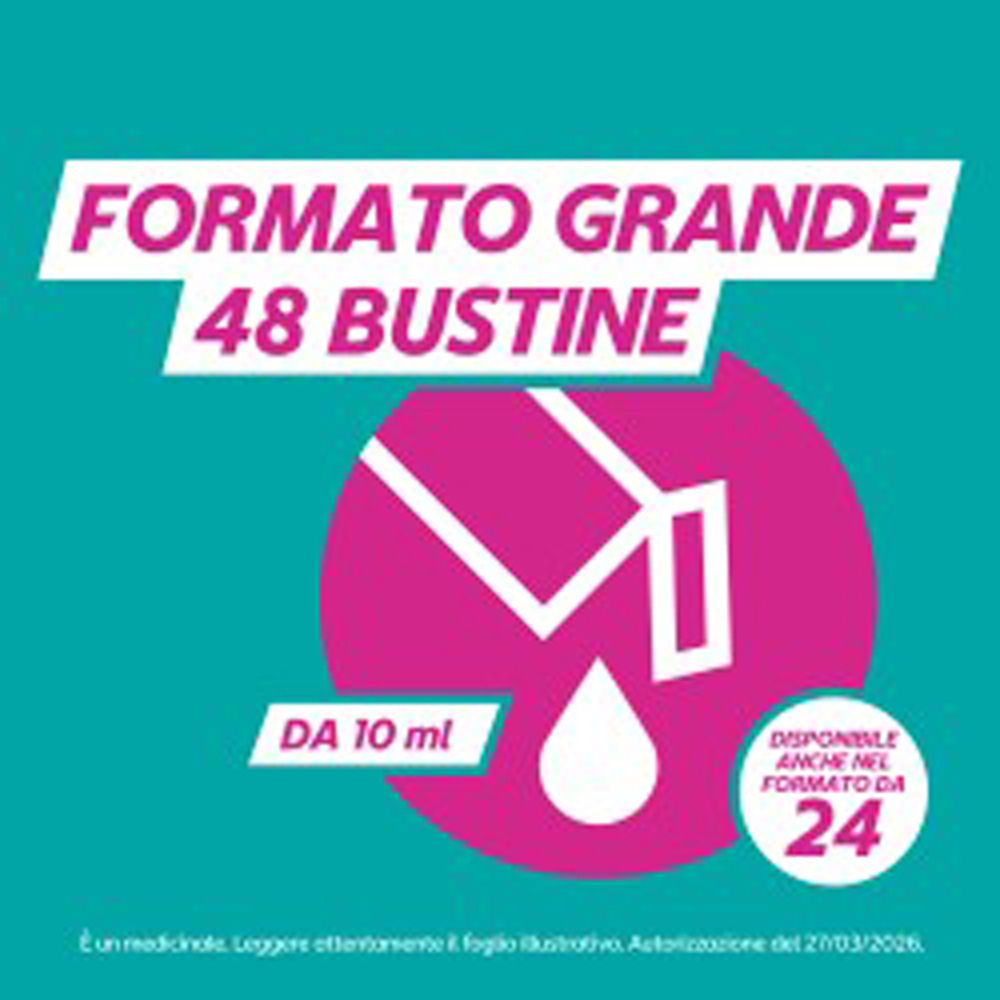 Gaviscon formato grande 48 bustine, da 10ml.