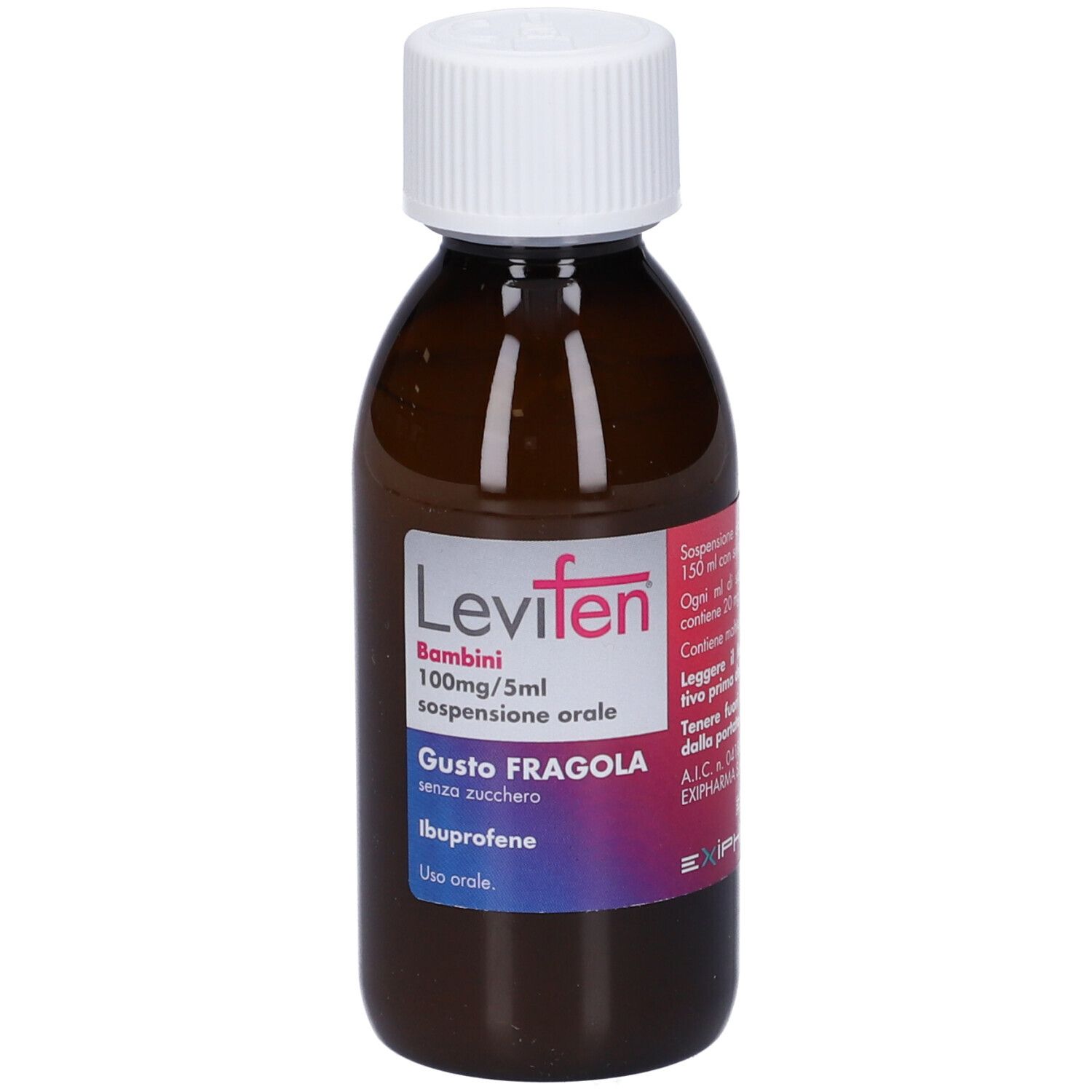 LEVIFEN Bambini 100mg/5ml sospensione orale gusto fragola senza zuccher