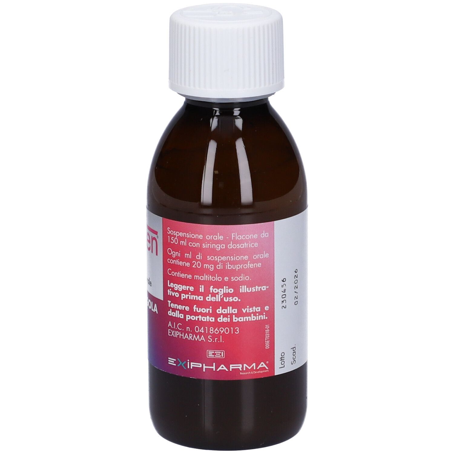 LEVIFEN Bambini 100mg/5ml sospensione orale gusto fragola senza zuccher