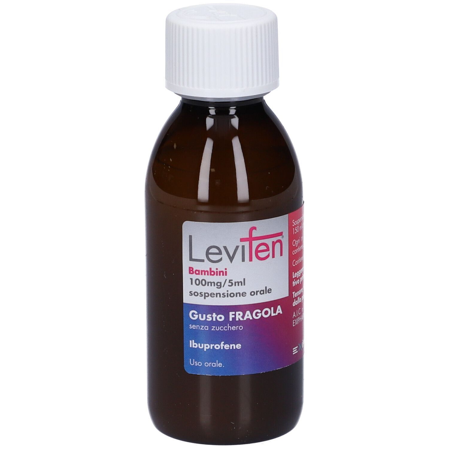LEVIFEN Bambini 100mg/5ml sospensione orale gusto fragola senza zuccher