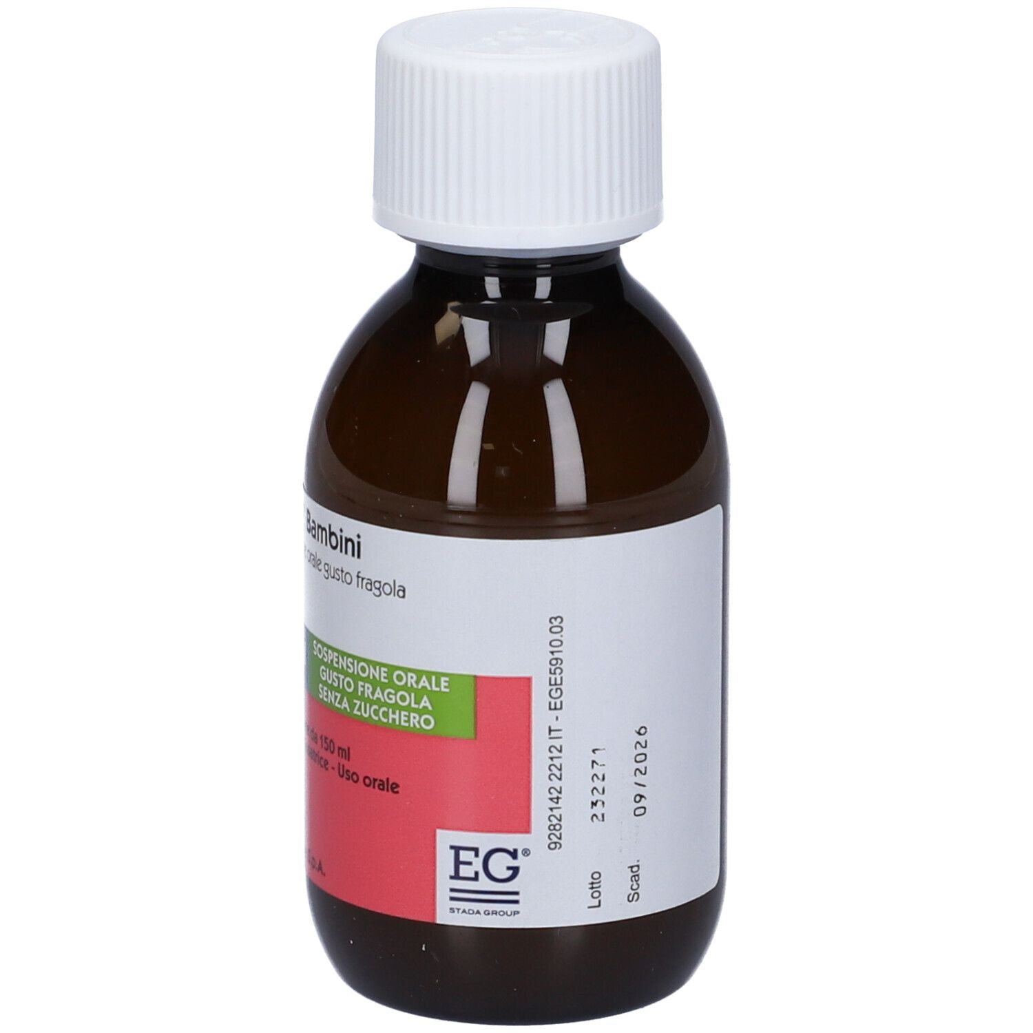 IBUPROFENE EG Bambini 100 mg/5 ml sospensione orale gusto fragola senza zucchero