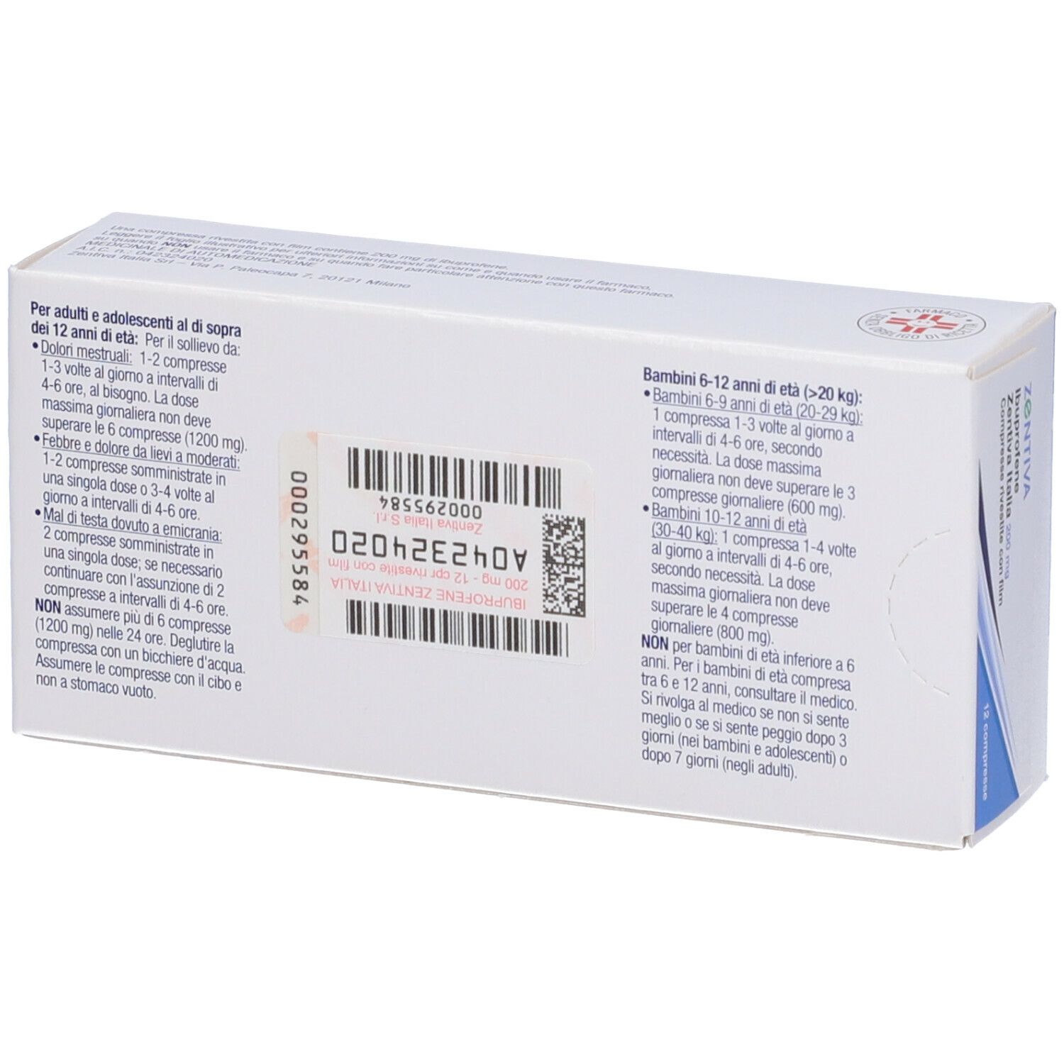 Ibuprofene Zentiva Italia 200 Mg Compresse Rivestite Con Film