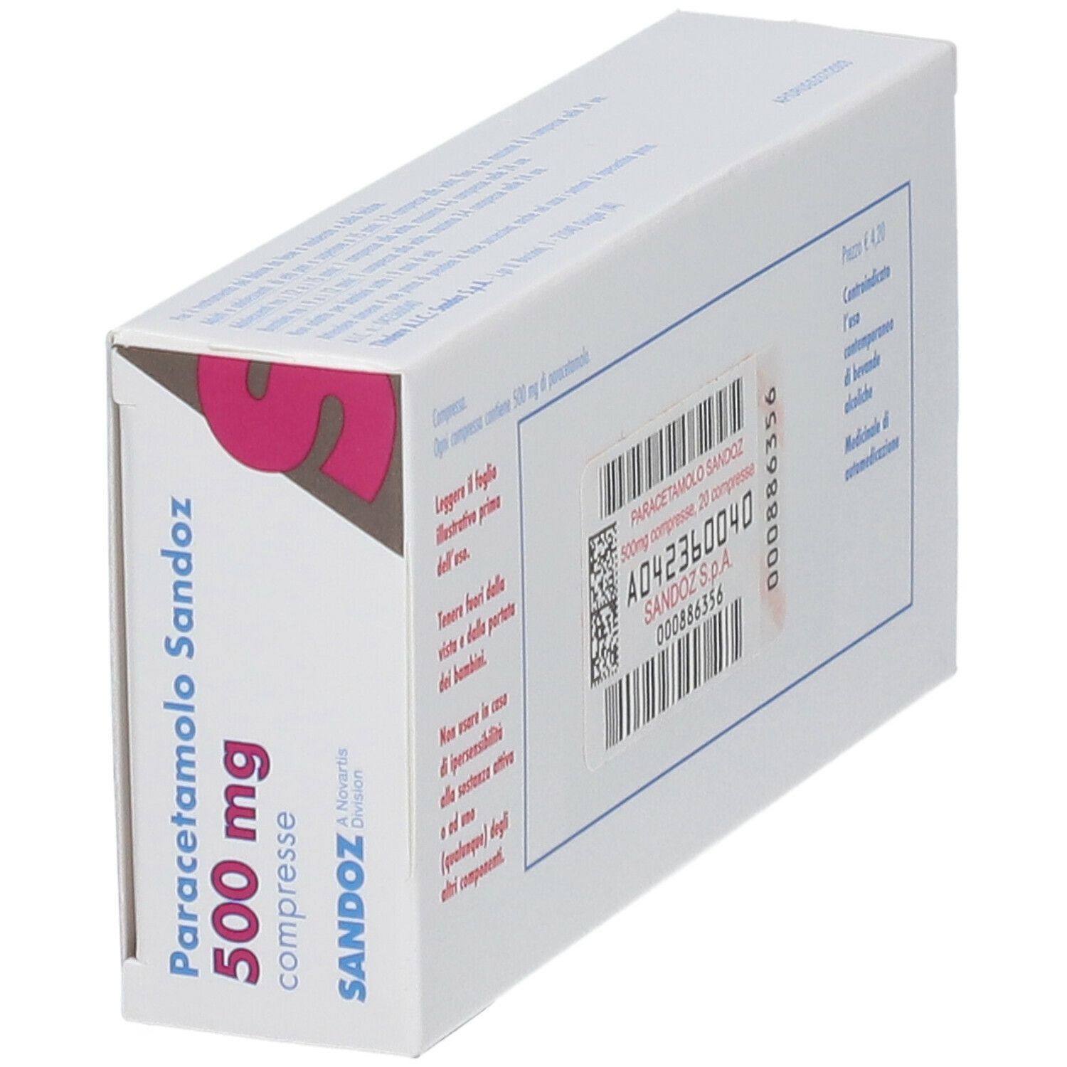 Paracetamolo Sandoz 500 mg Compresse