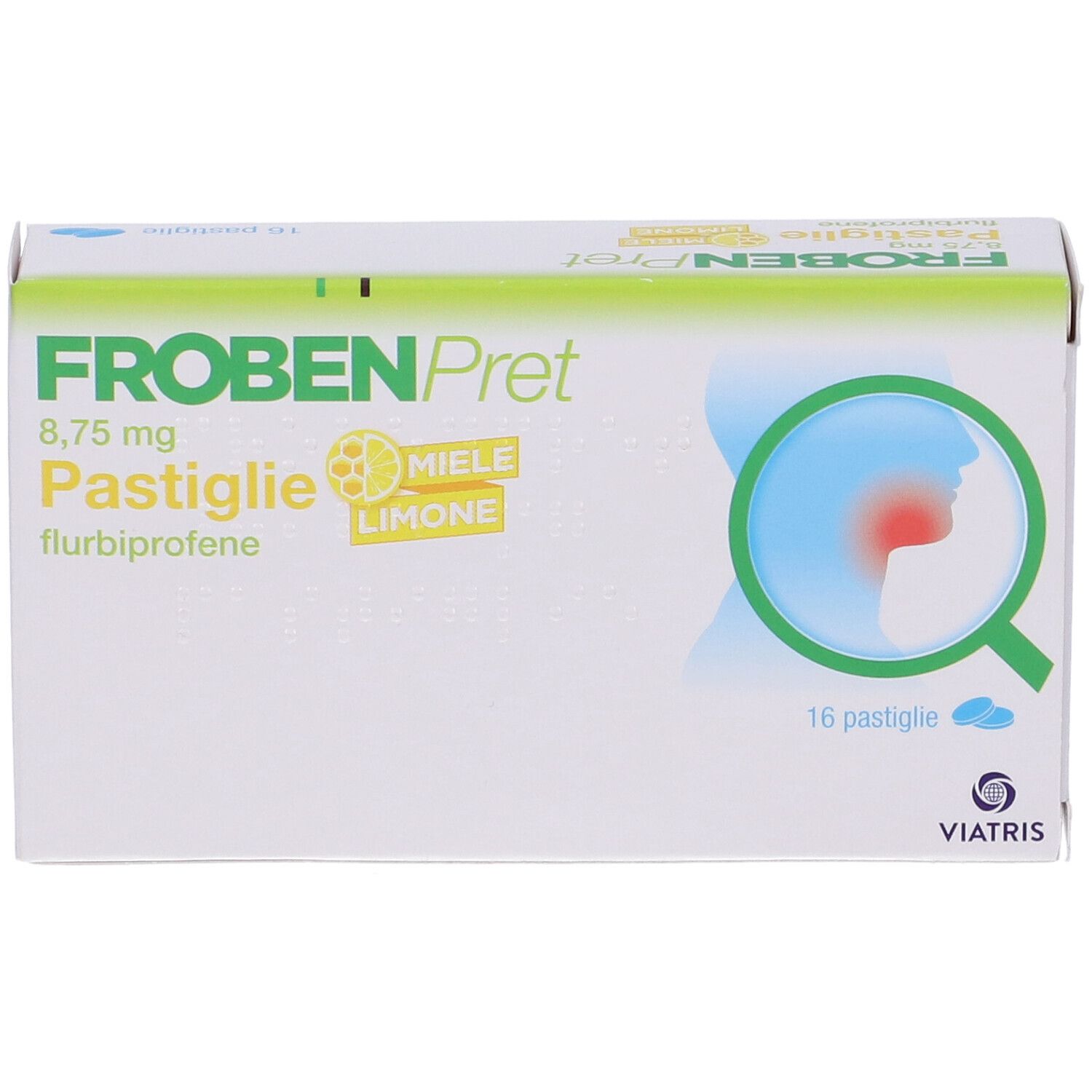 Frobenpr, 8,75mg pastiglia gusto limone e miele 16 pastiglie in