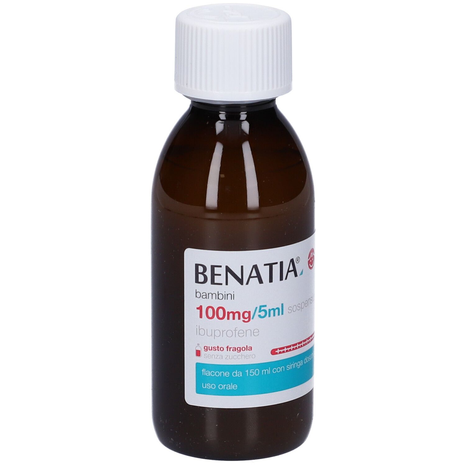 BENATIA Bambini 100mg/5ml sospensione orale gusto fragola senza zucchero