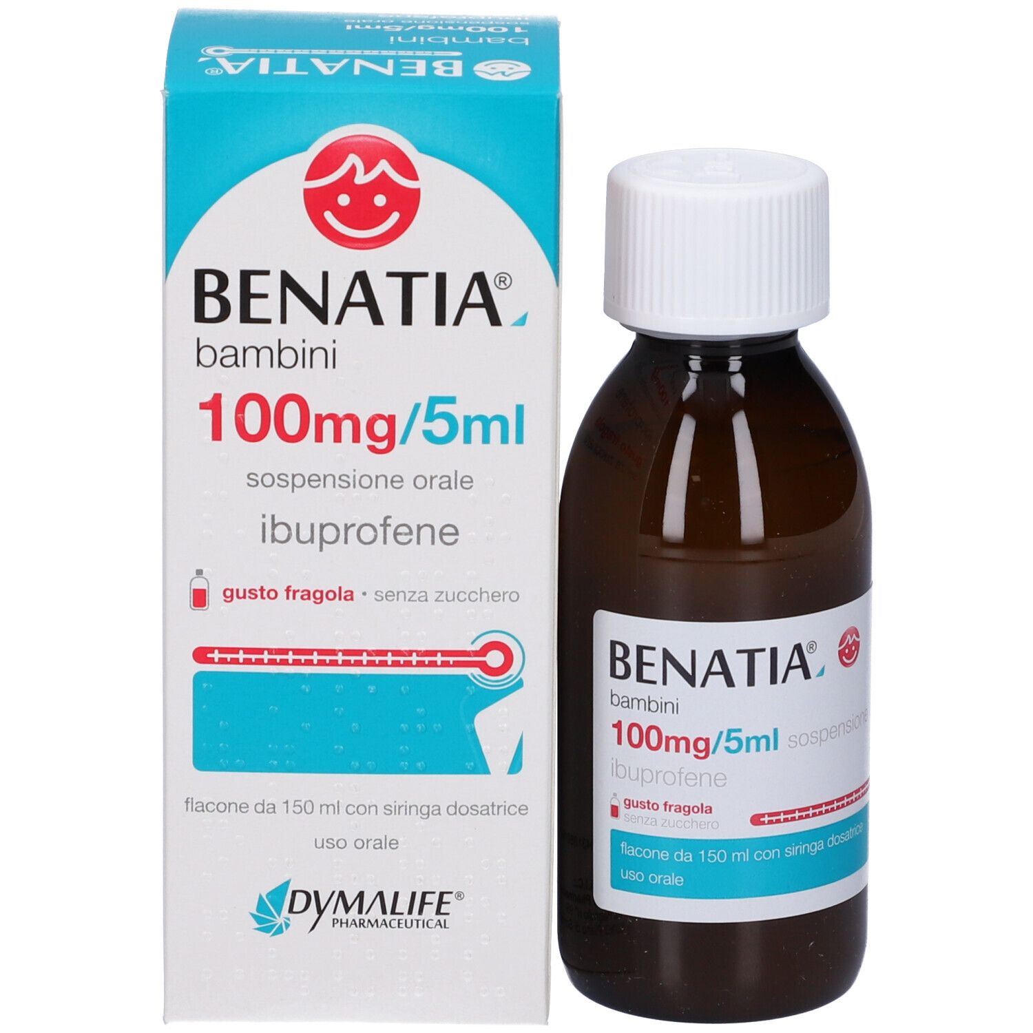 BENATIA Bambini 100mg/5ml sospensione orale gusto fragola senza zucchero