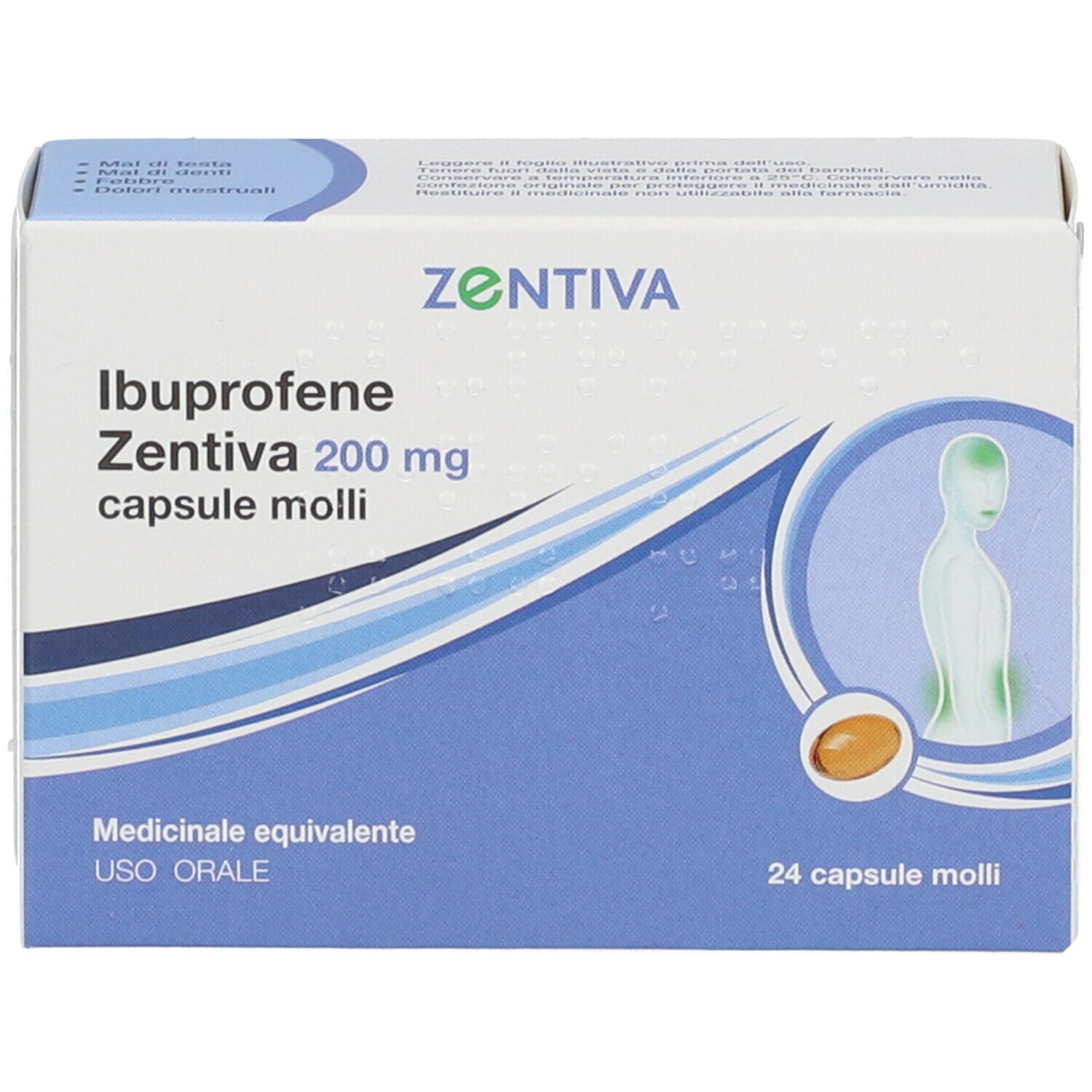 Ibuprofene Zentiva 200 mg 24 Capsule molli