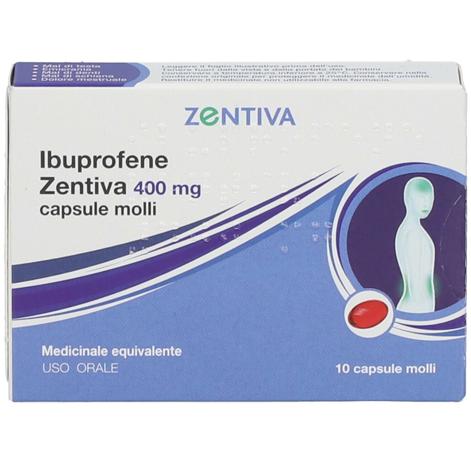 Ibuprofene Zentiva 400 mg Capsule Molli