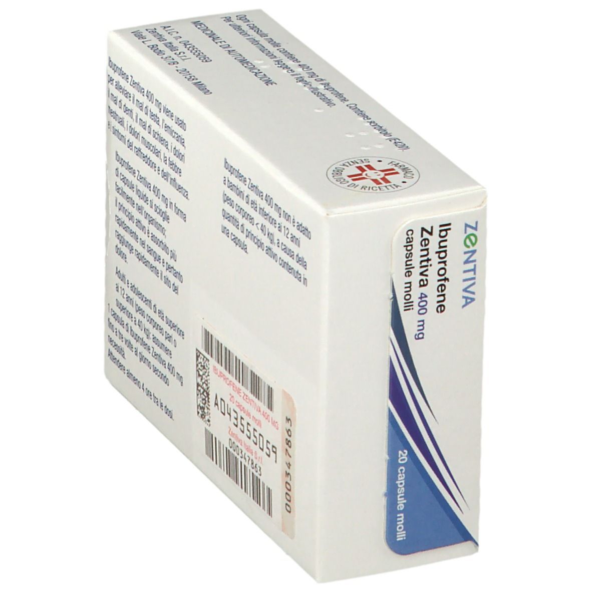 Ibuprofene Zentiva 400 mg 20 Capsule molli