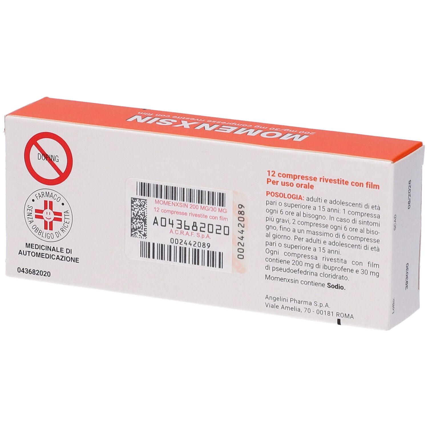 MOMENXSIN 200 mg/30 mg compresse rivestite