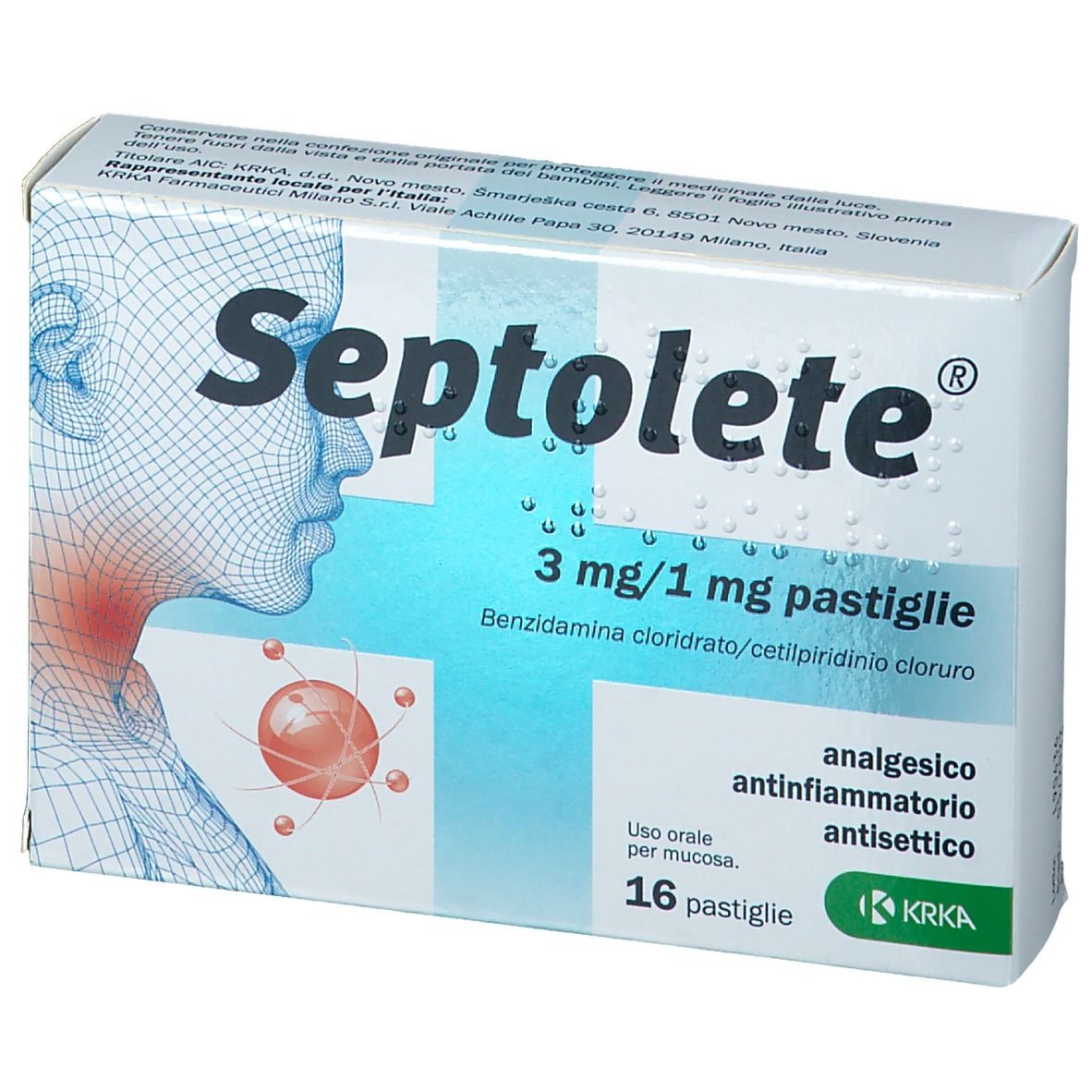 Septolete - 3 Mg/1 Mg Pastiglie 16 Pastiglie In Blister Pvc/pe/pcdc/al