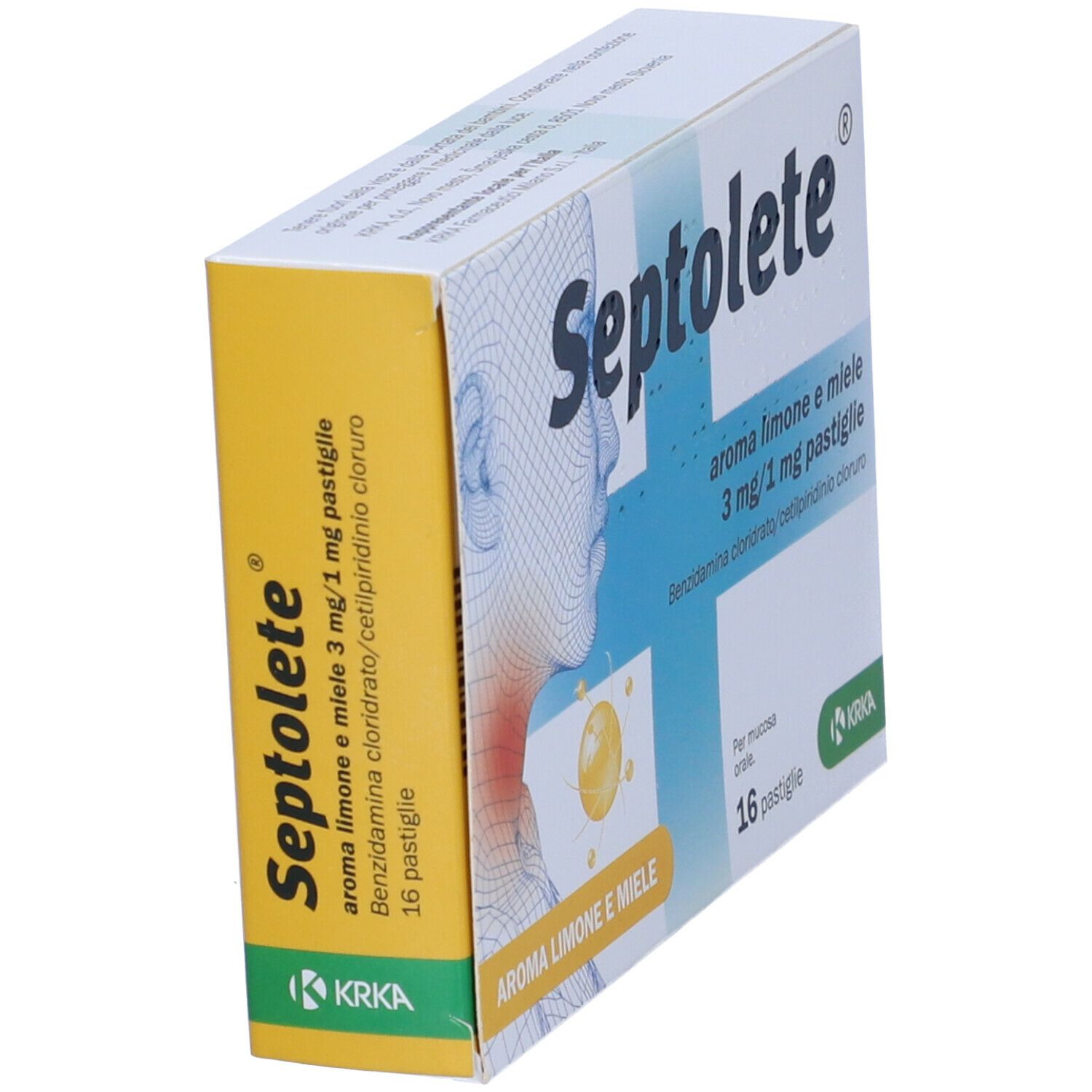 Septolete 16 Pastiglie 3 Mg + 1 Mg Aroma Eucalipto 