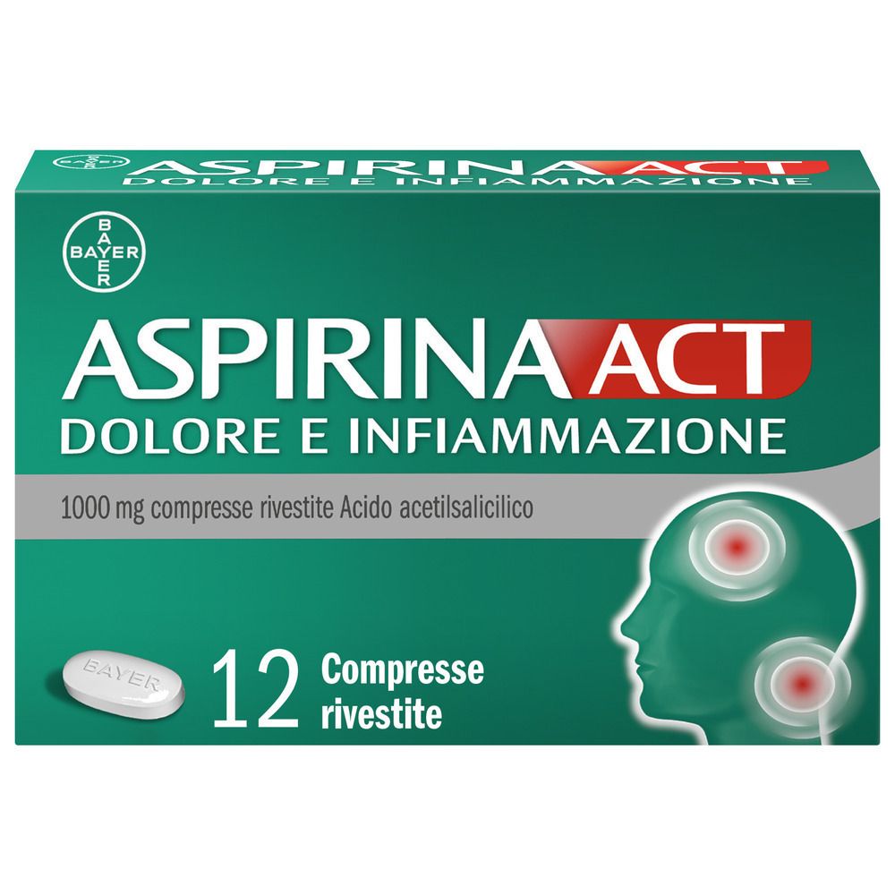 Aspirinaact dolore e infiammazione 1000 mg compresse rivestite