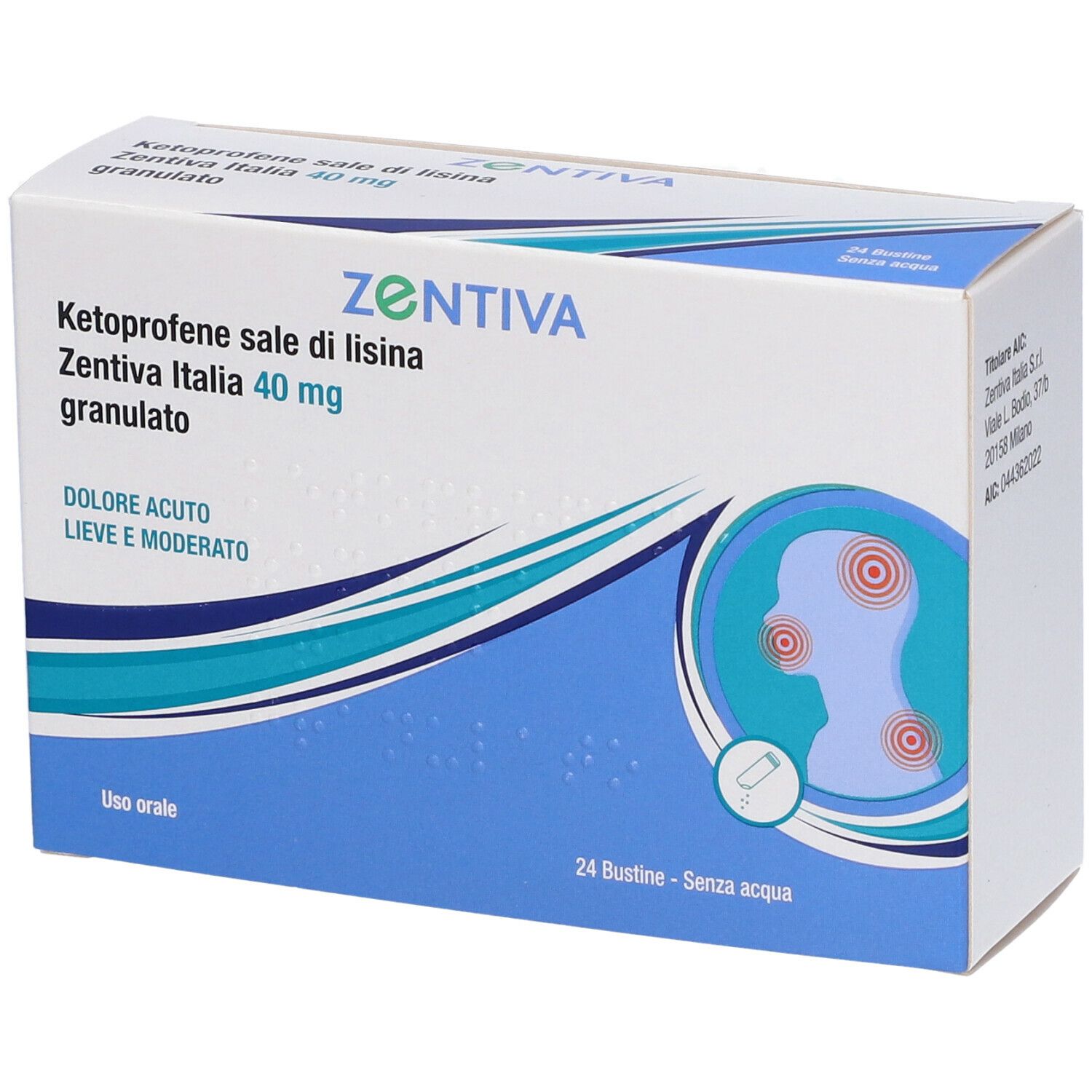 Ketoprofene Sale Di Lisina Zentiva Italia 40 Mg Granulato