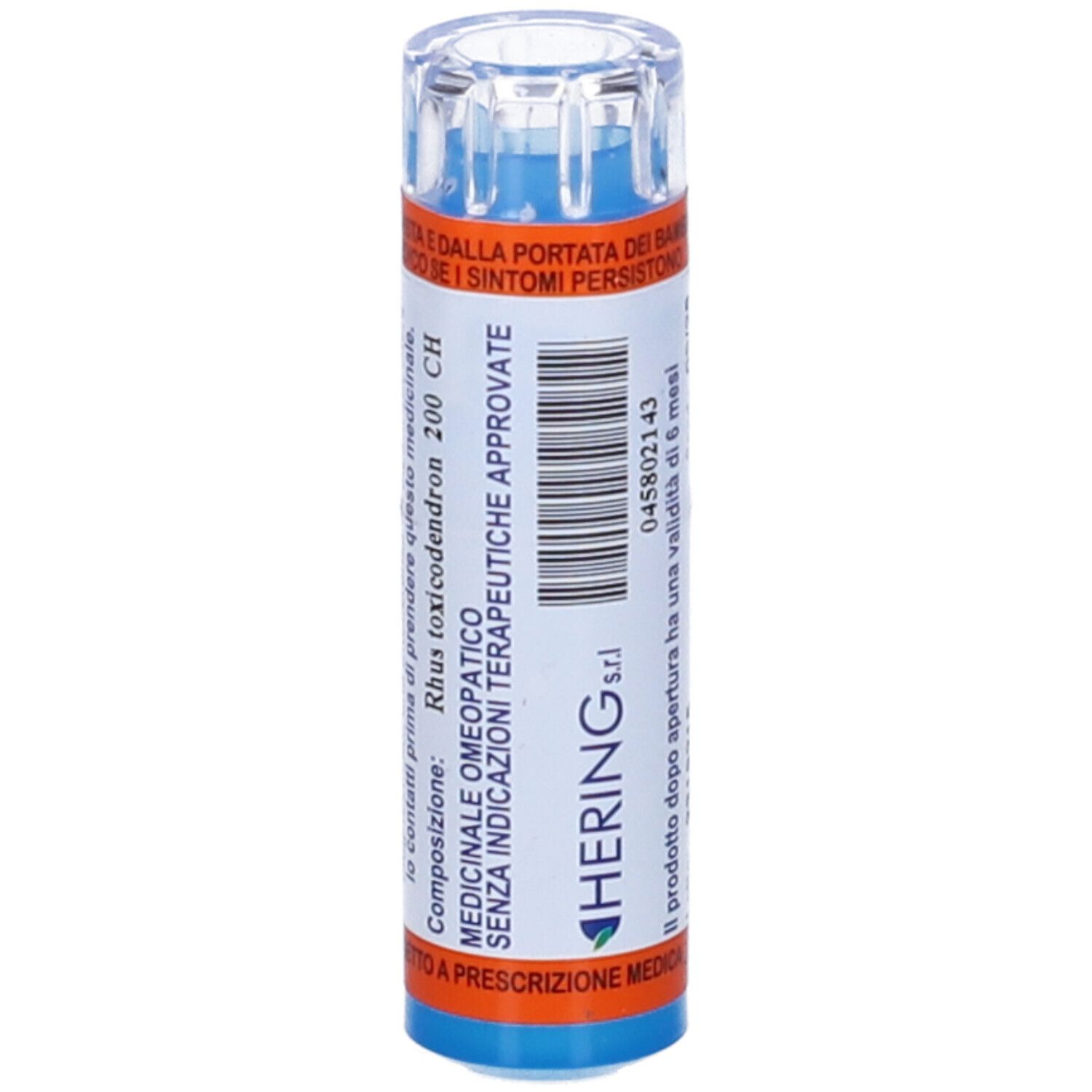 HERING Rhus Toxicodendron 80 Granuli 200 Ch Contenitore Multidose