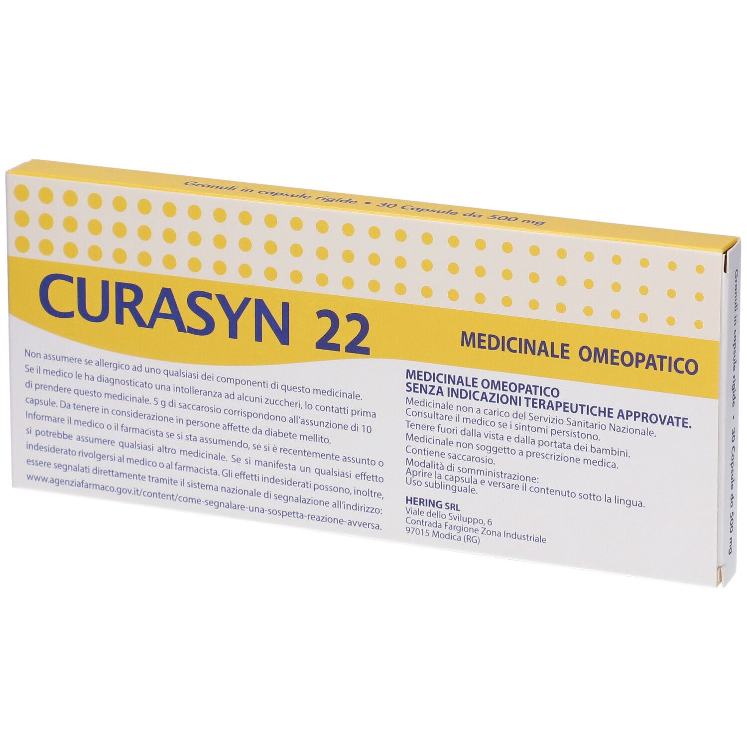 HERING Curasyn 22 Granuli 30 Capsule 500 Mg