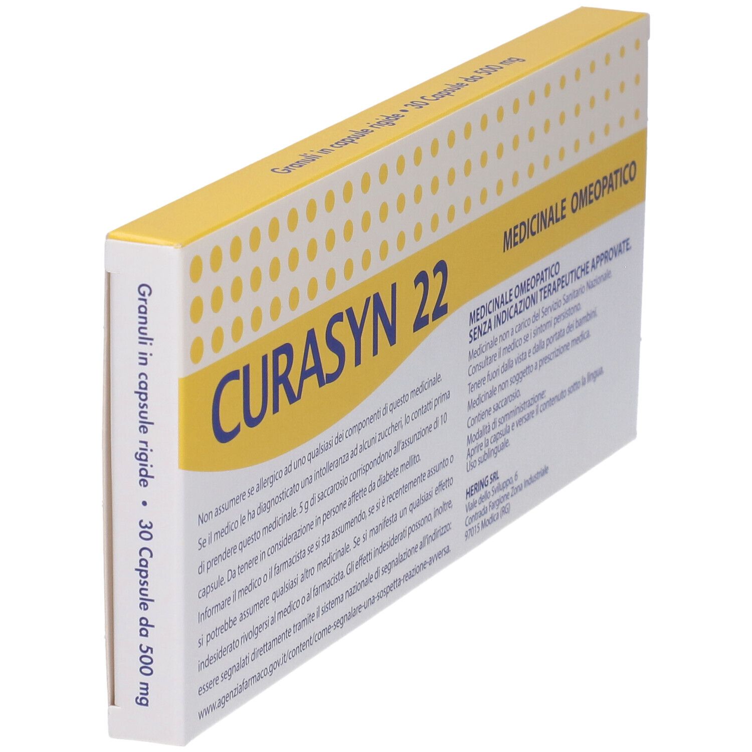 HERING Curasyn 22 Granuli 30 Capsule 500 Mg
