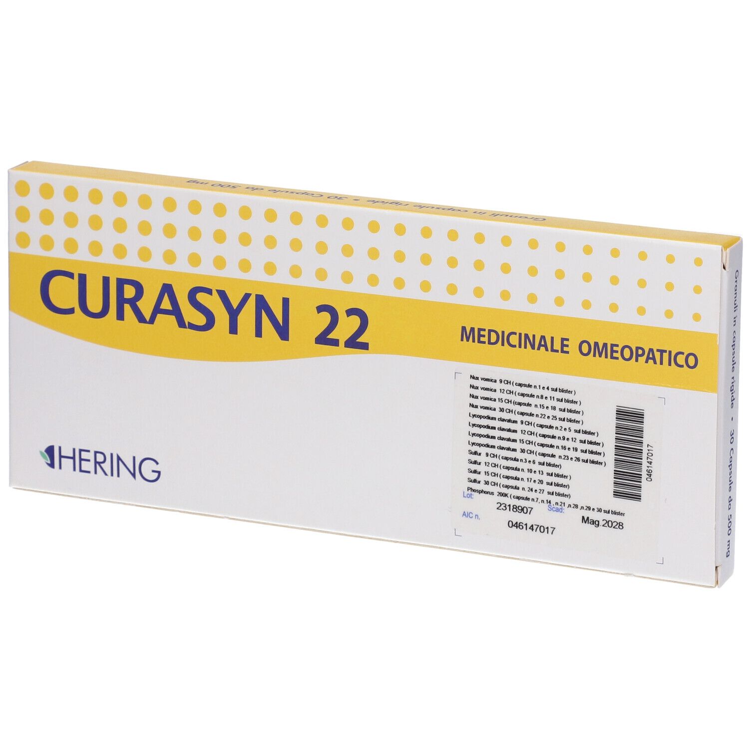 HERING Curasyn 22 Granuli 30 Capsule 500 Mg