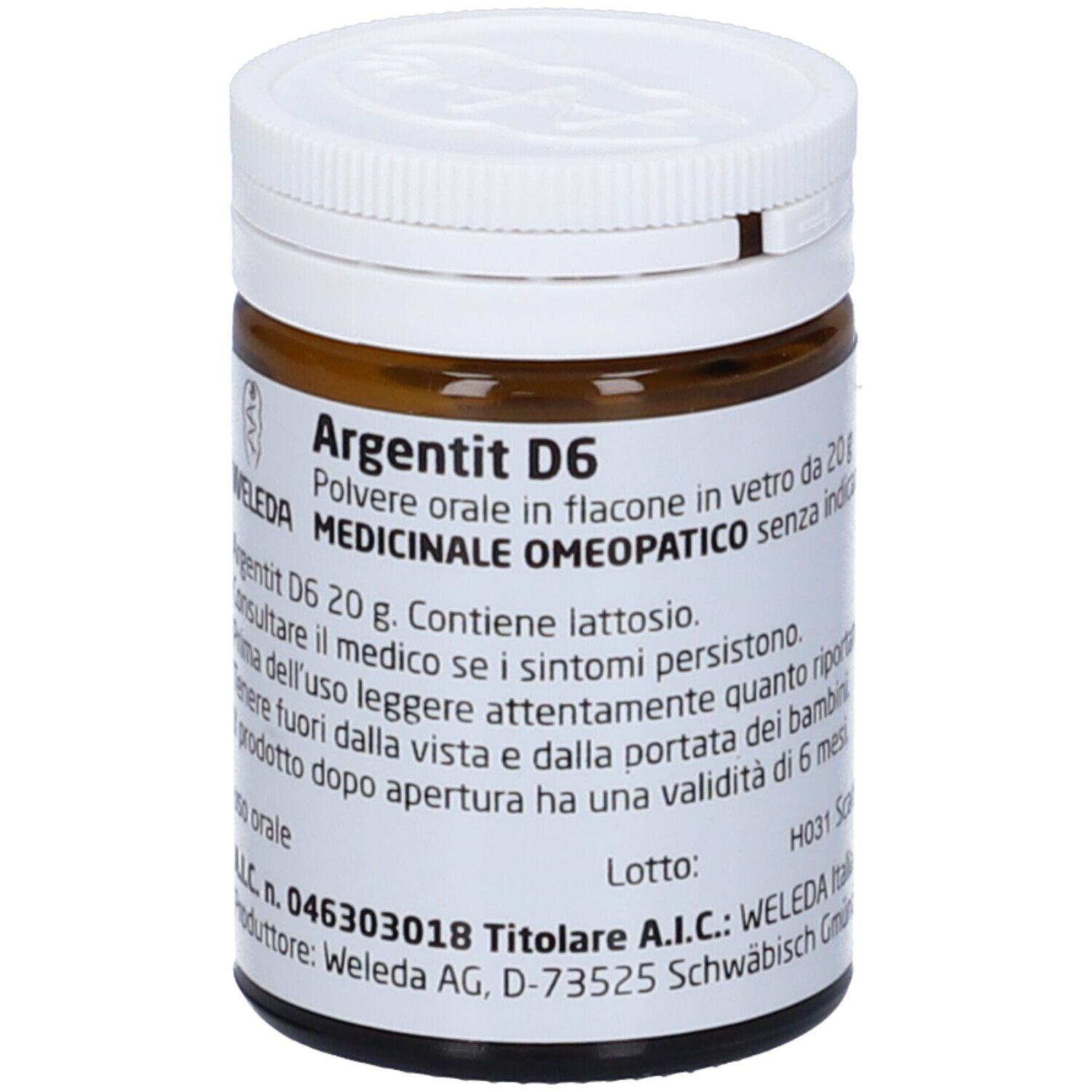 WELEDA Argentit 6 Dh Orale Polv 20 G Flacone