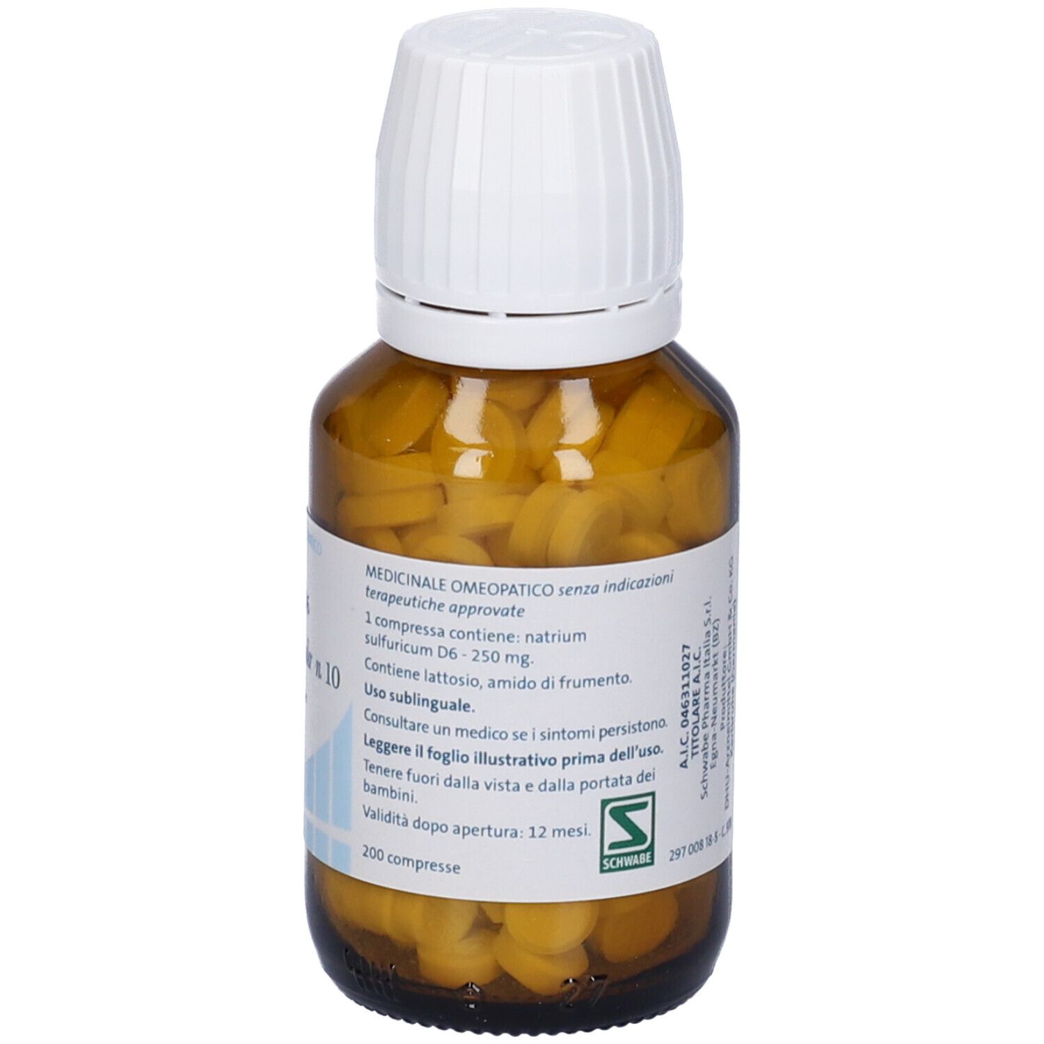 Natrium Sulfuricum D6 Sale Dr.Schussler N.10 D6 200 Cpr Flacone