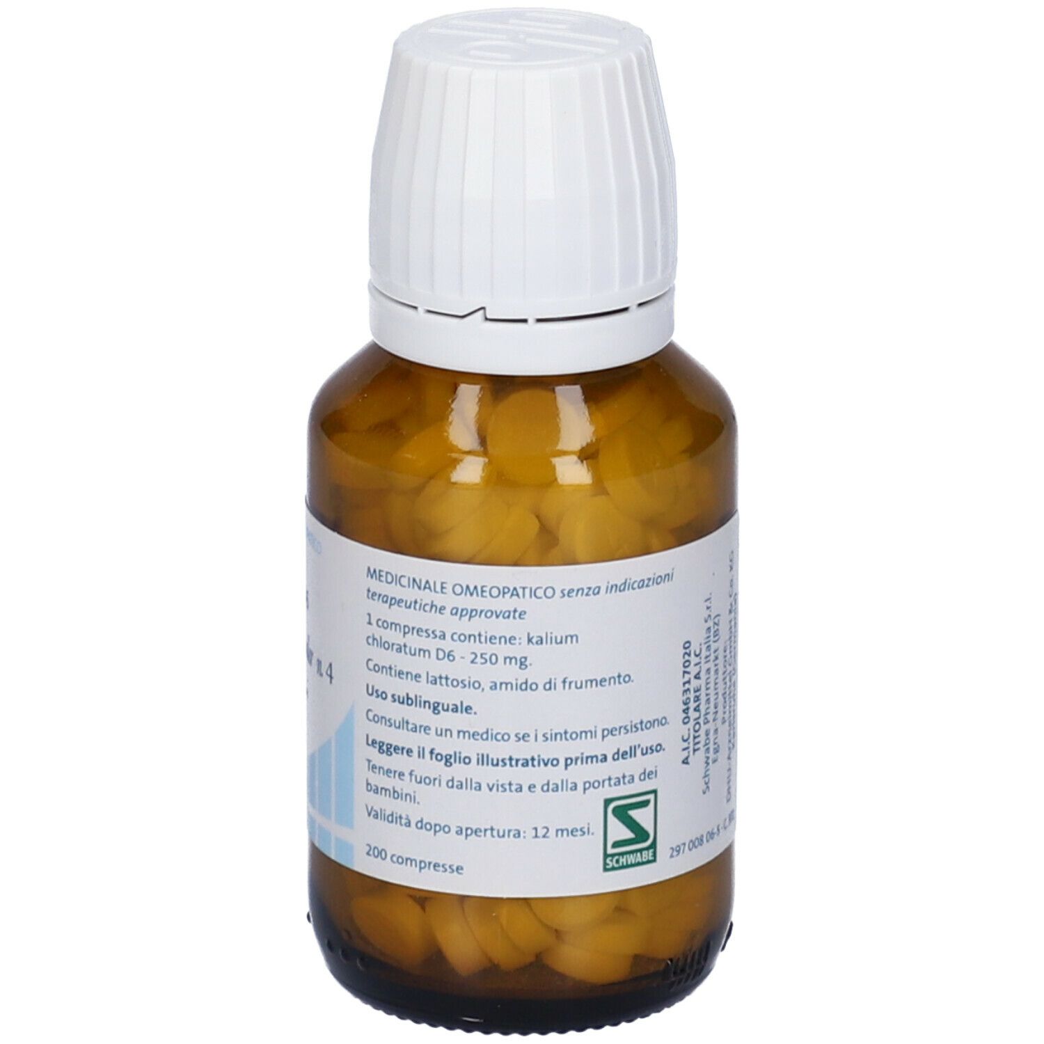 Kalium Chloratum D6 Sale Dr.Schussler N.4*D6 200 Cpr Flacone