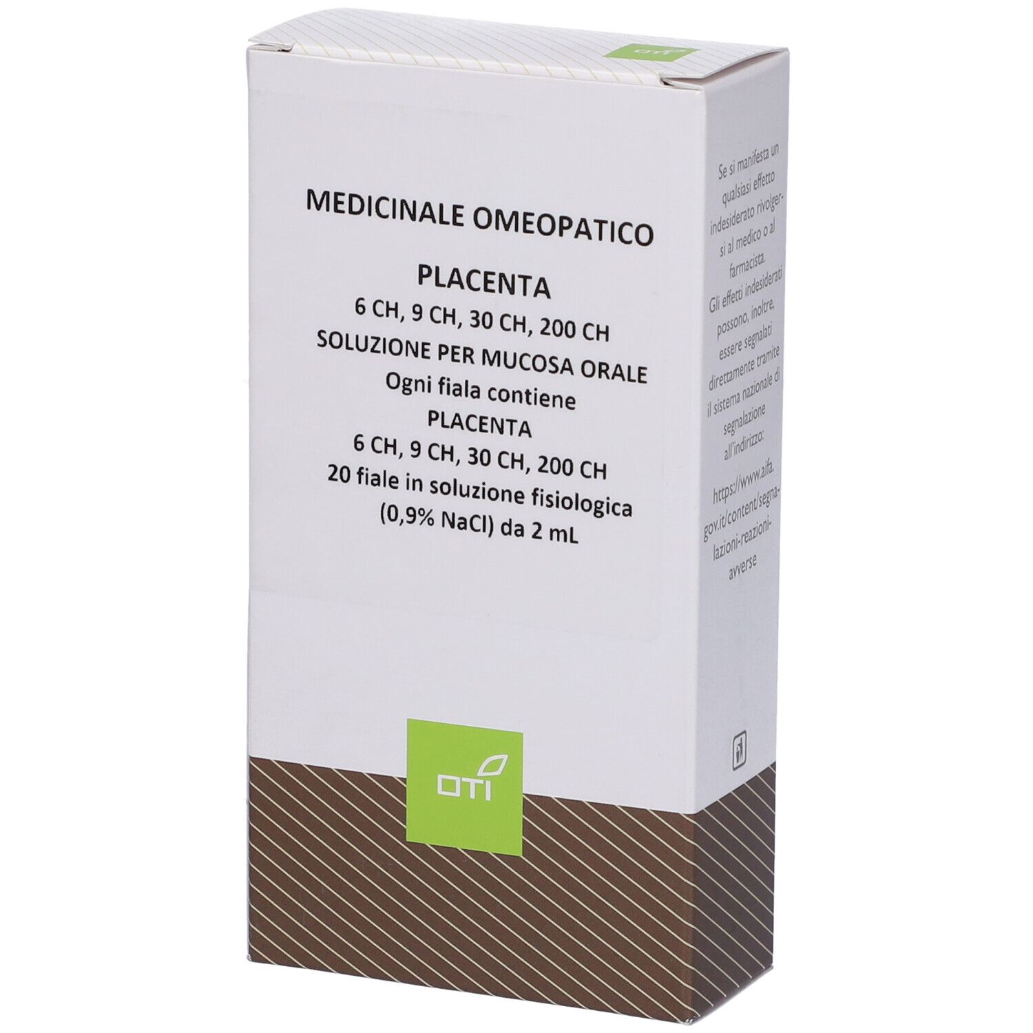 OTI Placenta 6 Ch, 9 Ch, 30 Ch, 200 Ch (Scalare Progressivo) 20 Fiale 2 Ml Soluzione Fisiologica Per Mucosa Orale