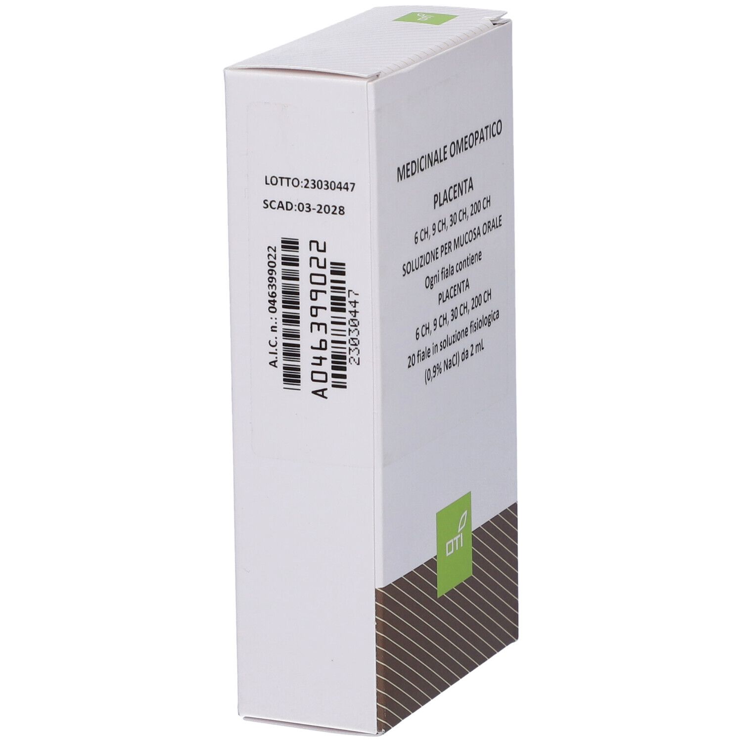 OTI Placenta 6 Ch, 9 Ch, 30 Ch, 200 Ch (Scalare Progressivo) 20 Fiale 2 Ml Soluzione Fisiologica Per Mucosa Orale