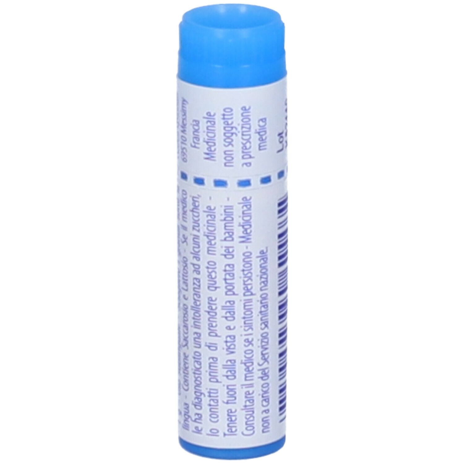 Confezione cilindrica blu. Testo in italiano. Scadenza 06/2024. AIC 046405080.