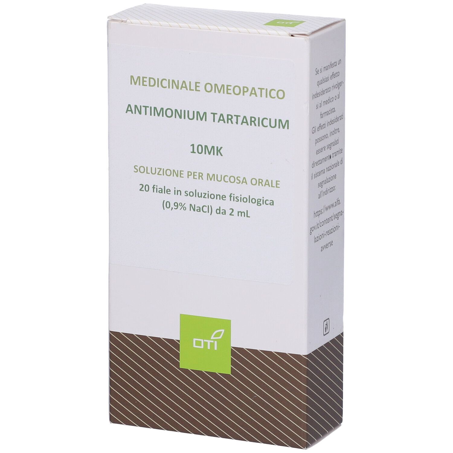 Antimonium Tartaricum 10.000K (10Mk) 20 Fiale 2 Ml Soluzione Fisiologica Per Mucosa Orale
