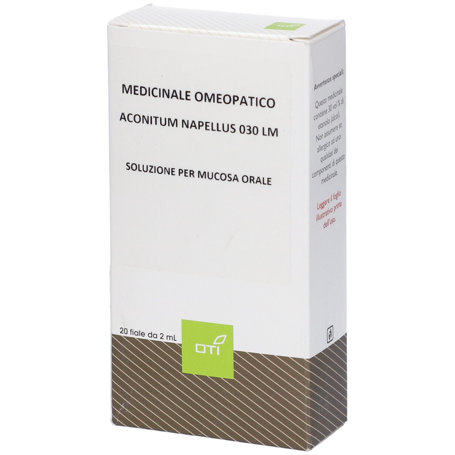 Oti Aconitum Napellus 030 Lm Potenziata Liquida 20 Fiale 2 Ml Soluzione Idroalcolica Per Mucosa Orale
