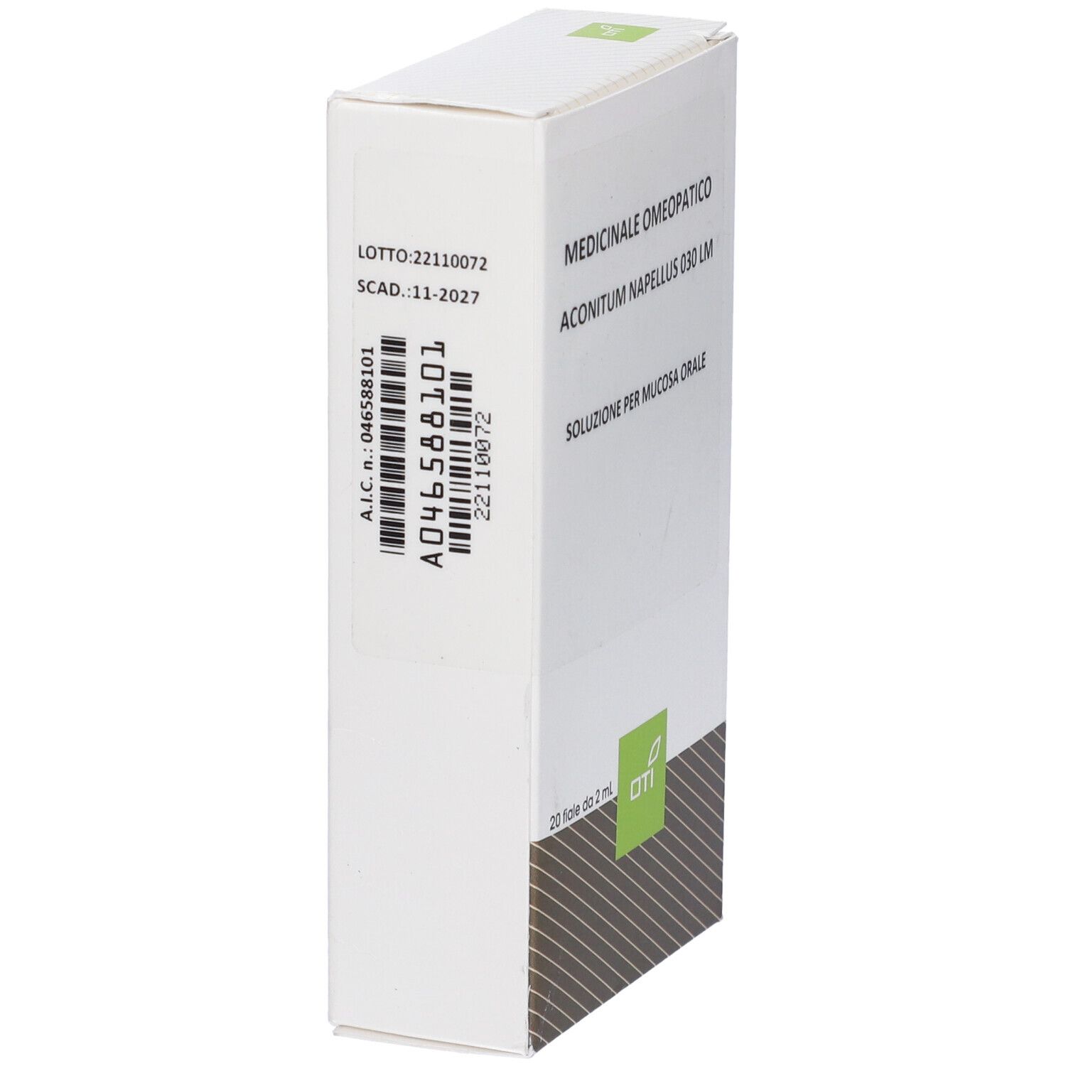 Oti Aconitum Napellus 030 Lm Potenziata Liquida 20 Fiale 2 Ml Soluzione Idroalcolica Per Mucosa Orale
