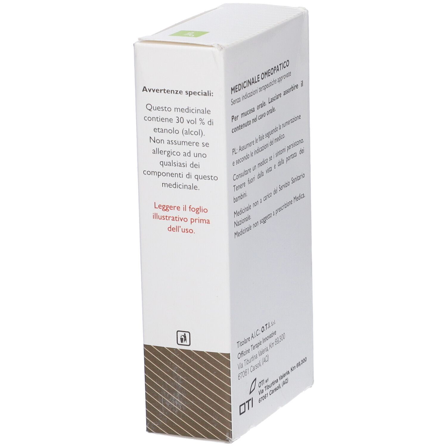 Oti Aconitum Napellus 030 Lm Potenziata Liquida 20 Fiale 2 Ml Soluzione Idroalcolica Per Mucosa Orale